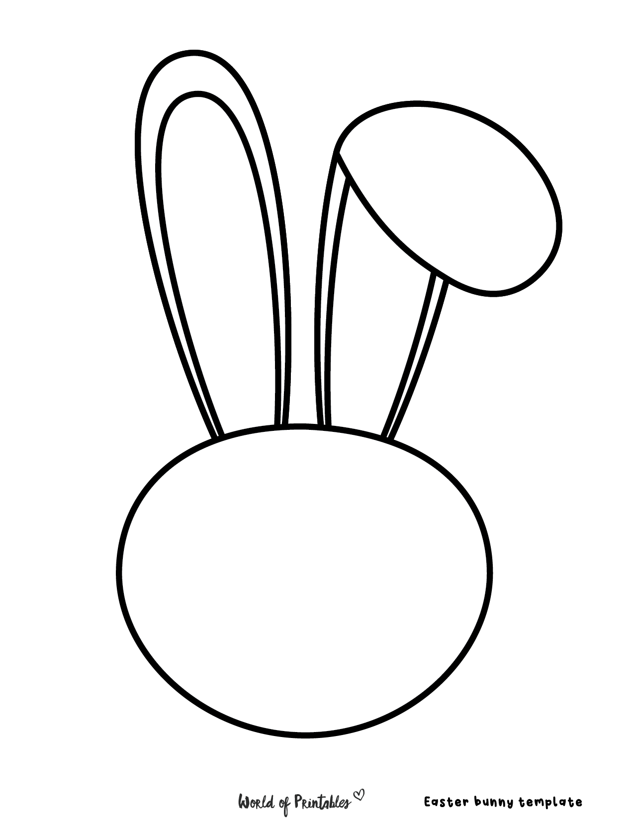 Easter Bunny Printable Template
