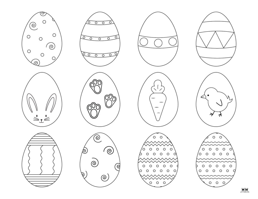 Easter Egg Templates Coloring Pages 129 FREE Pages Printabulls