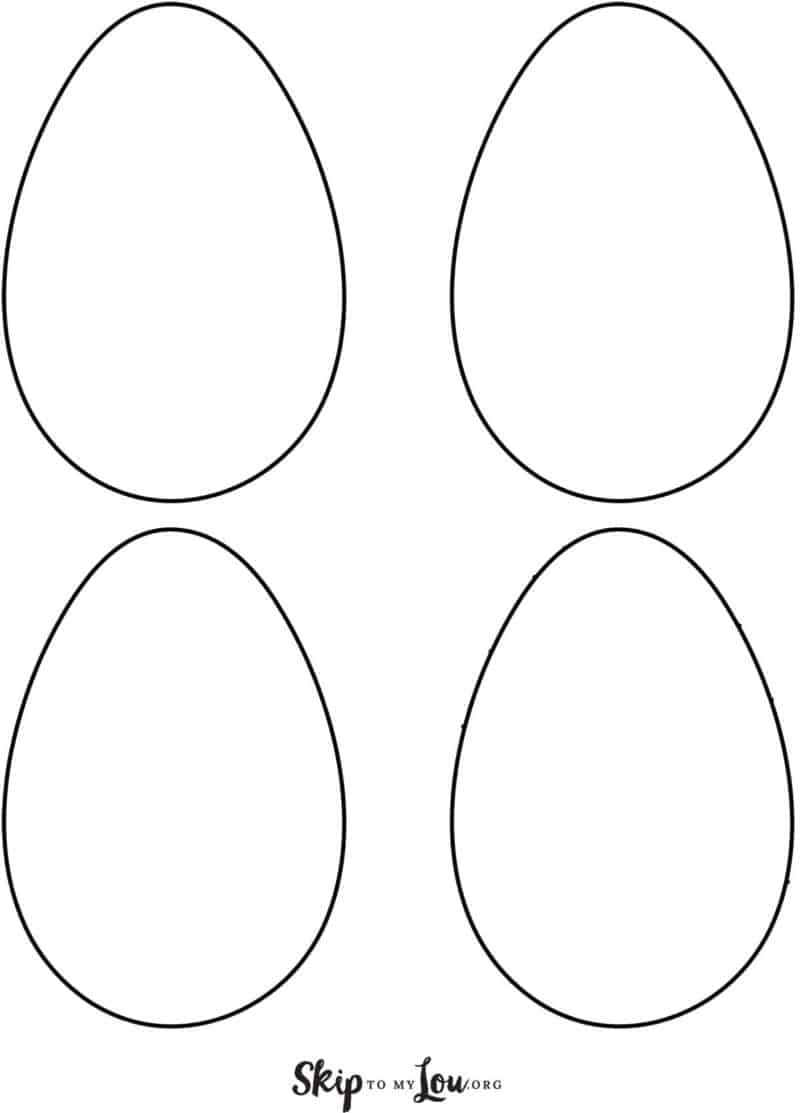 Large Egg Template Printable