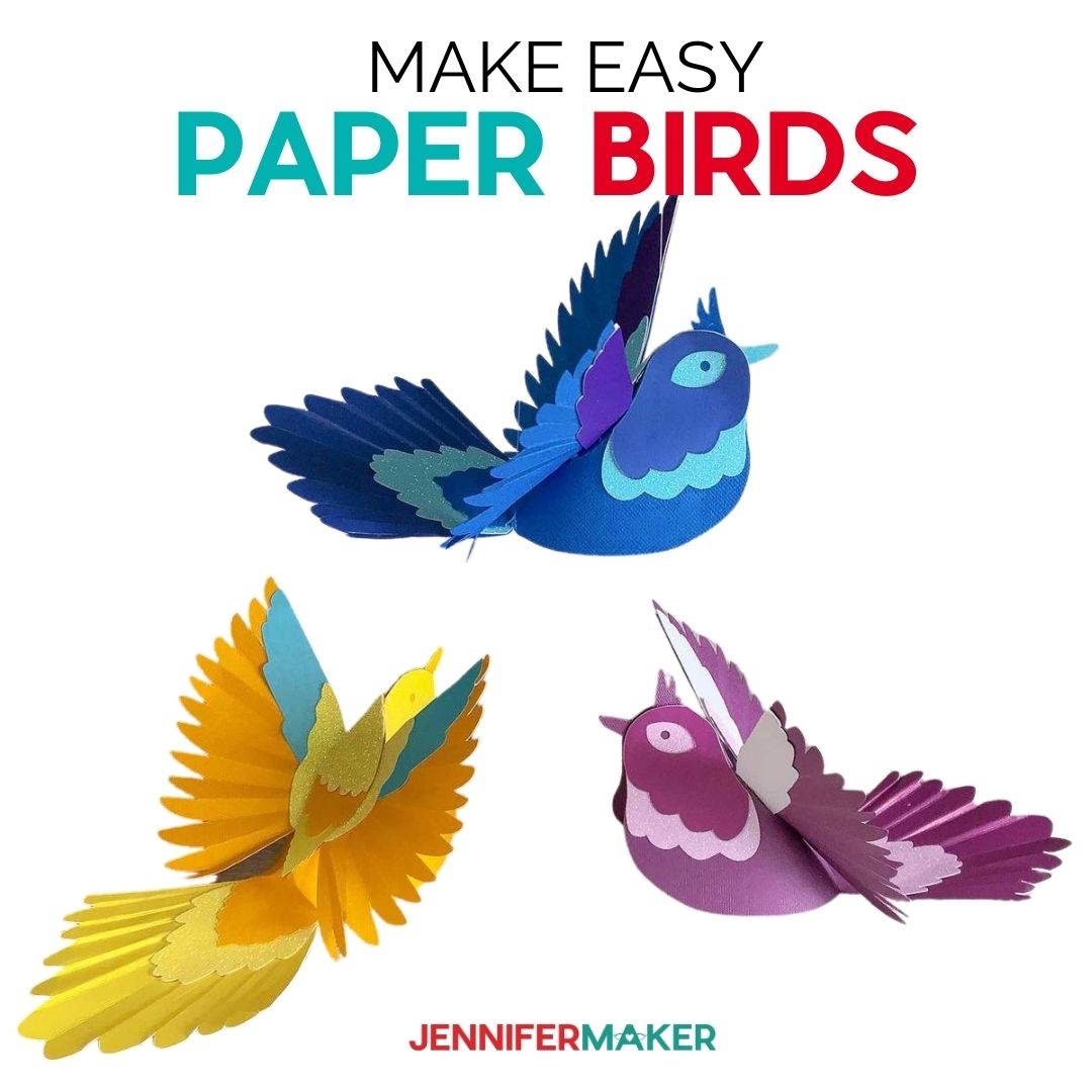 Printable 3D Paper Bird Template