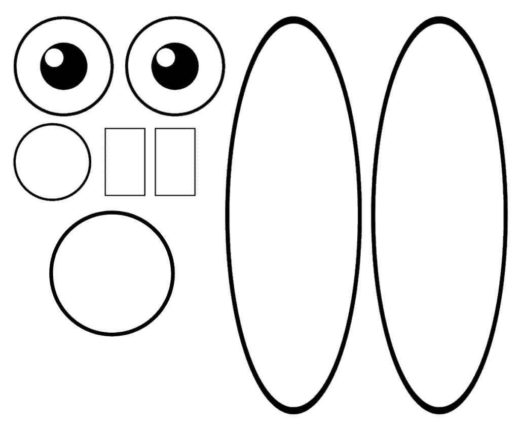 Printable Bunny Eyes Template