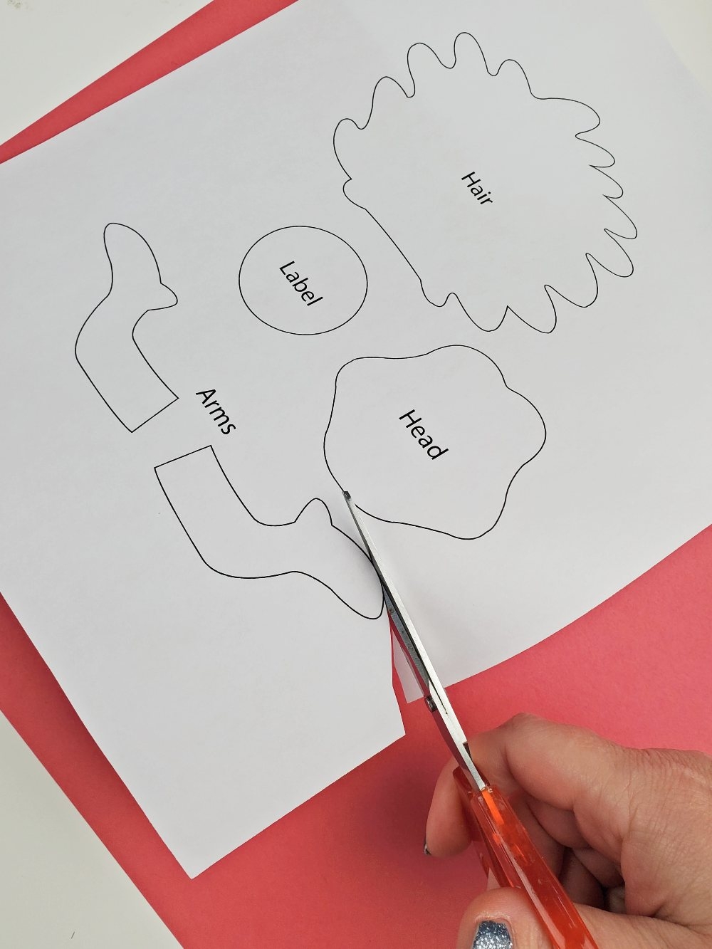 Printable Thing 1 Hair Template