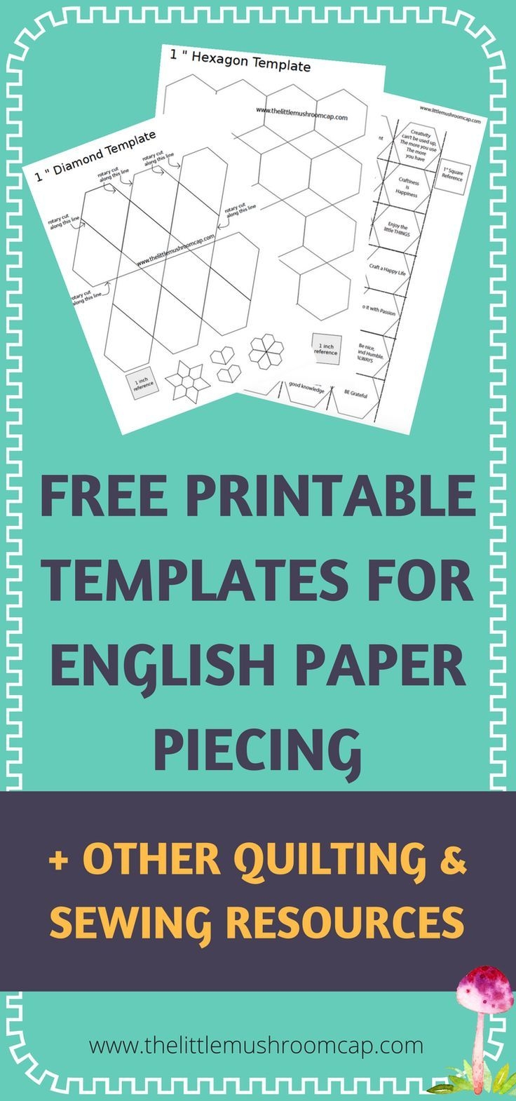 Easy To Use And FREE English Paper Piecing Template Free Downloadable T English Paper Piecing Free Paper Piecing Patterns Foundation Paper Piecing Patterns