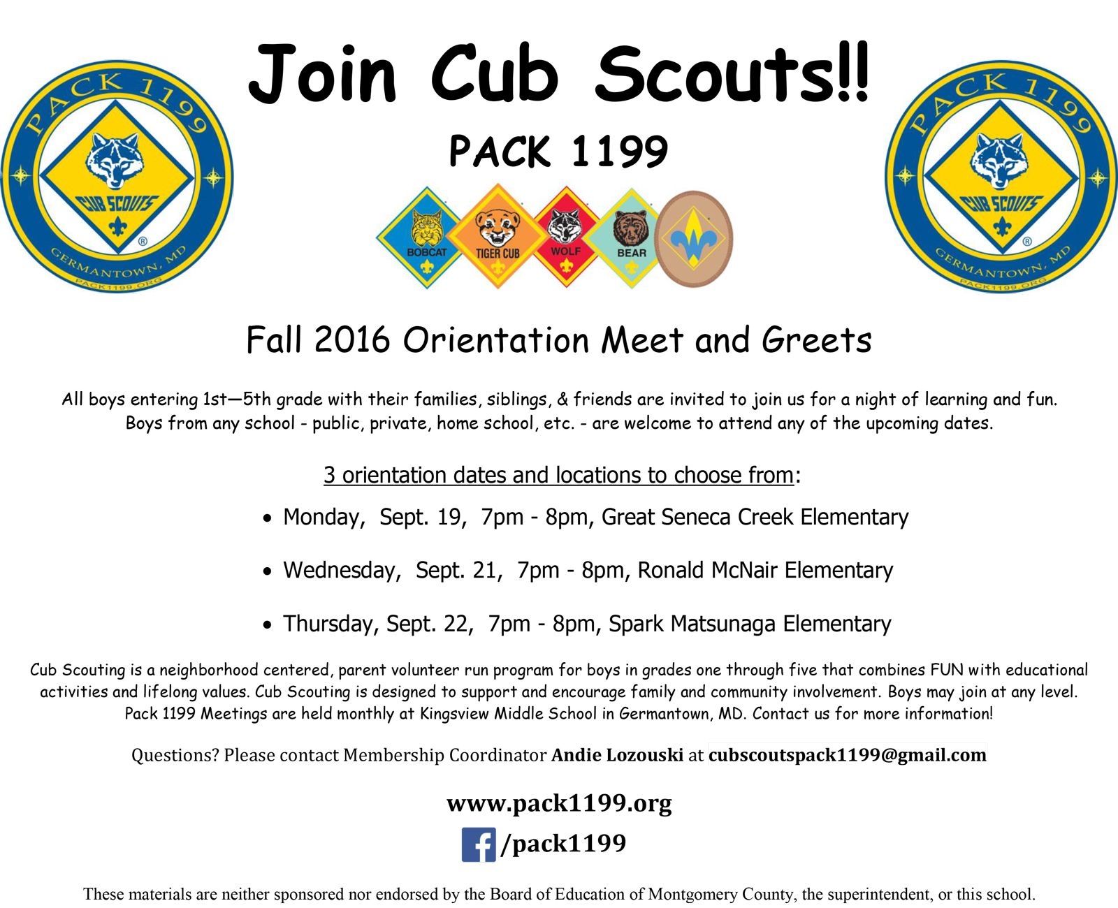 Printable Cub Scout Recruitment Flyer Template