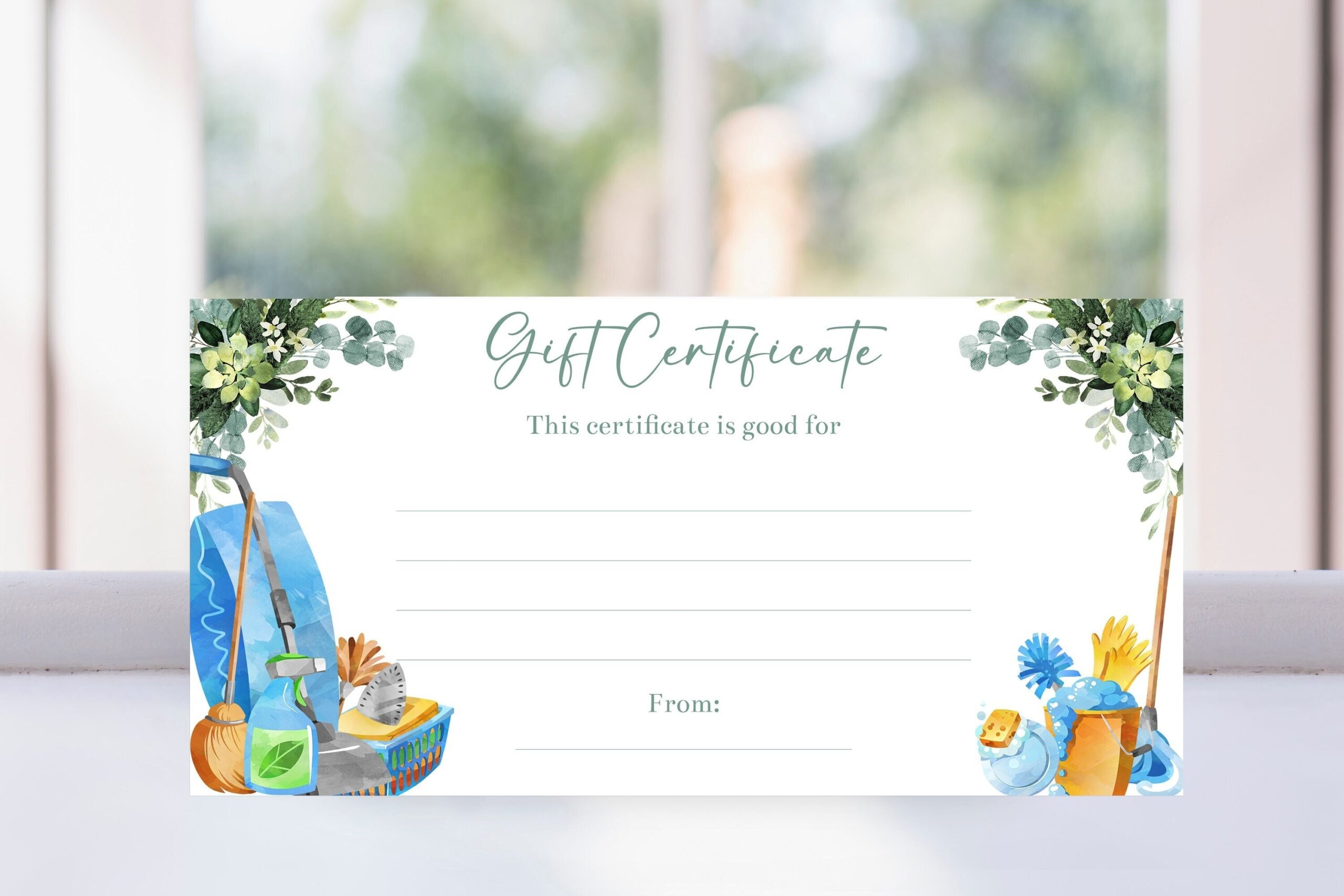 Editable House Cleaning Gift Certificate Template Printable Chores Coupon Voucher Christmas Birthday New Mom Valentine s Day Corjl Etsy