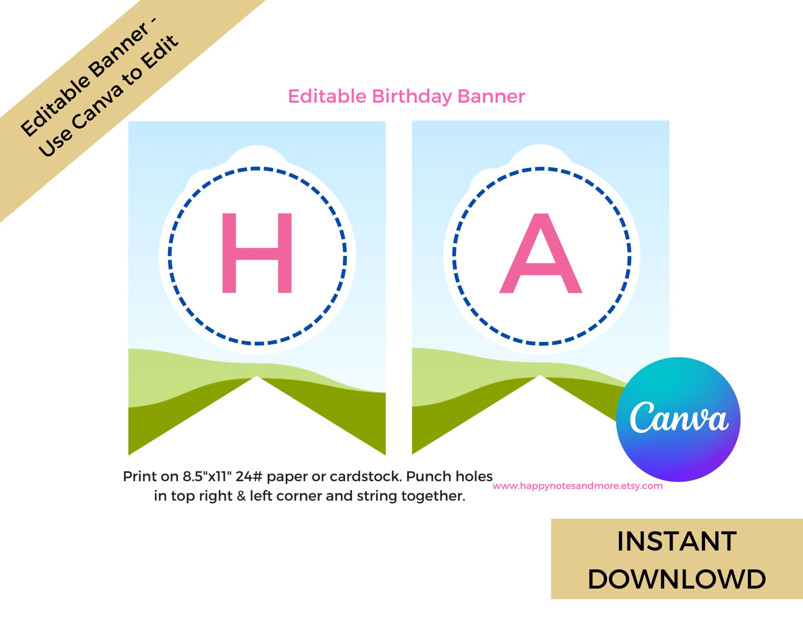 Editable Printable Banner Template