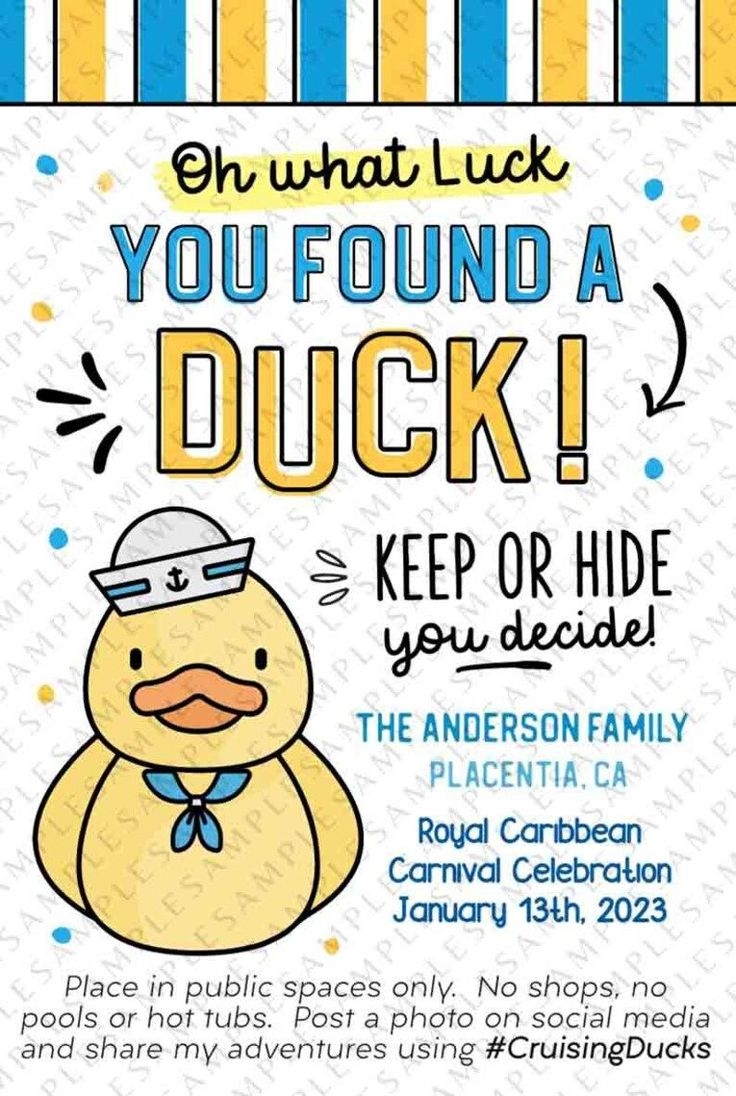 Editable You Found A Duck Cruising Ducks Tag Template Cruise Ship Rubber Ducks Game Printable Tag Duck Favor Cruisingducks INSTANT DOWNLOAD Etsy Tag Template Teachers Appreciation Week Gifts Free Printables