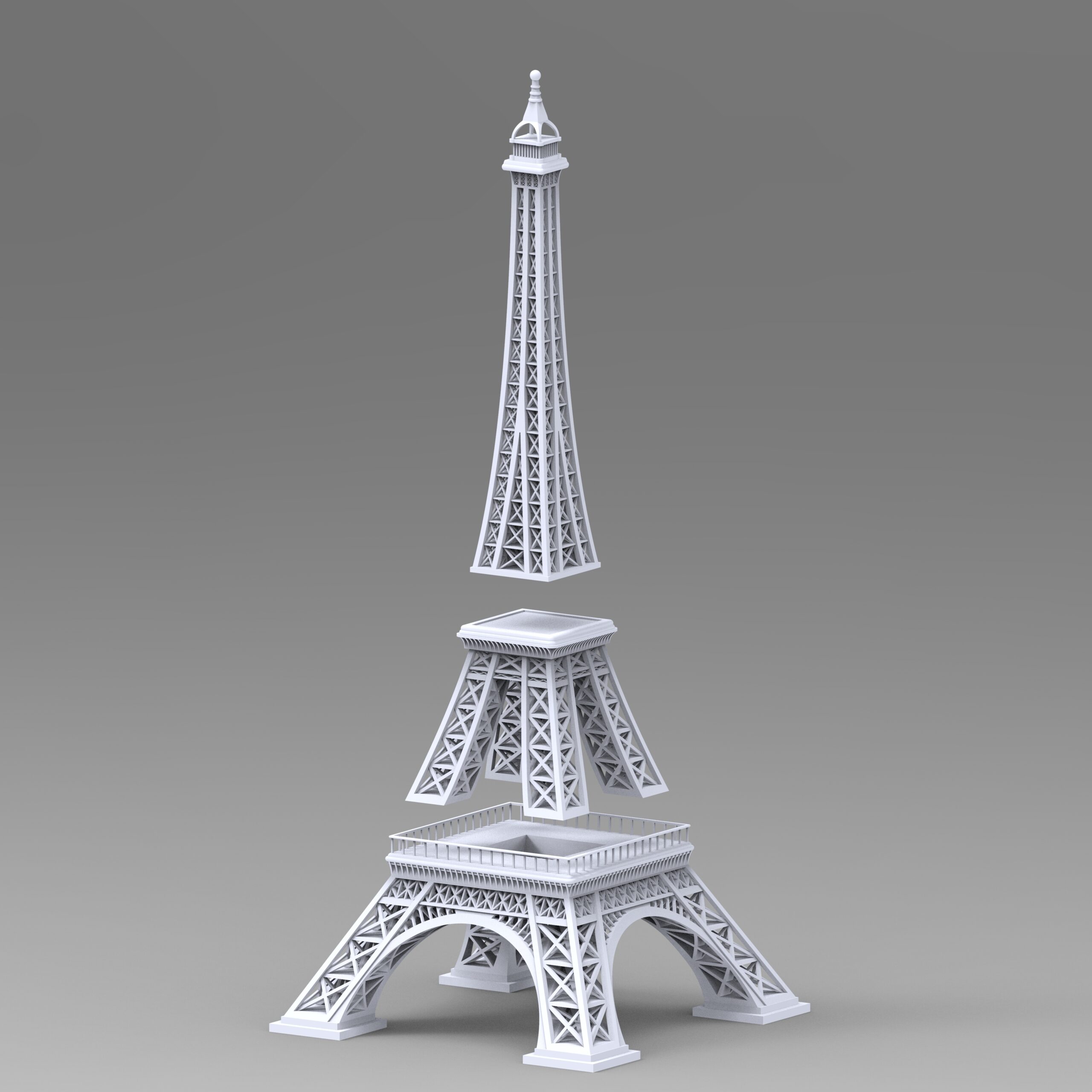 Printable 3D Eiffel Tower Template