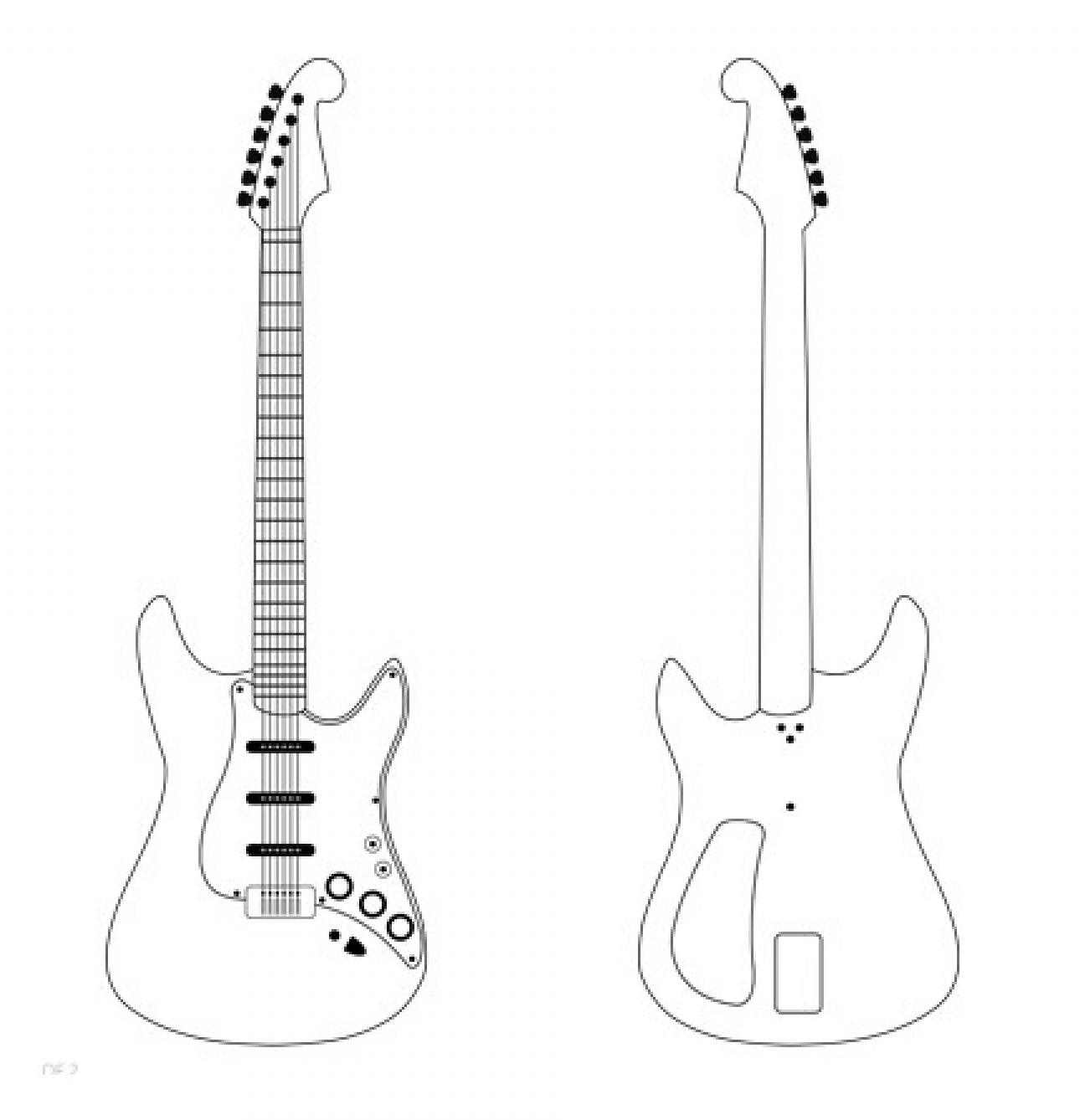 Electric Guitar Template Guitar Patterns