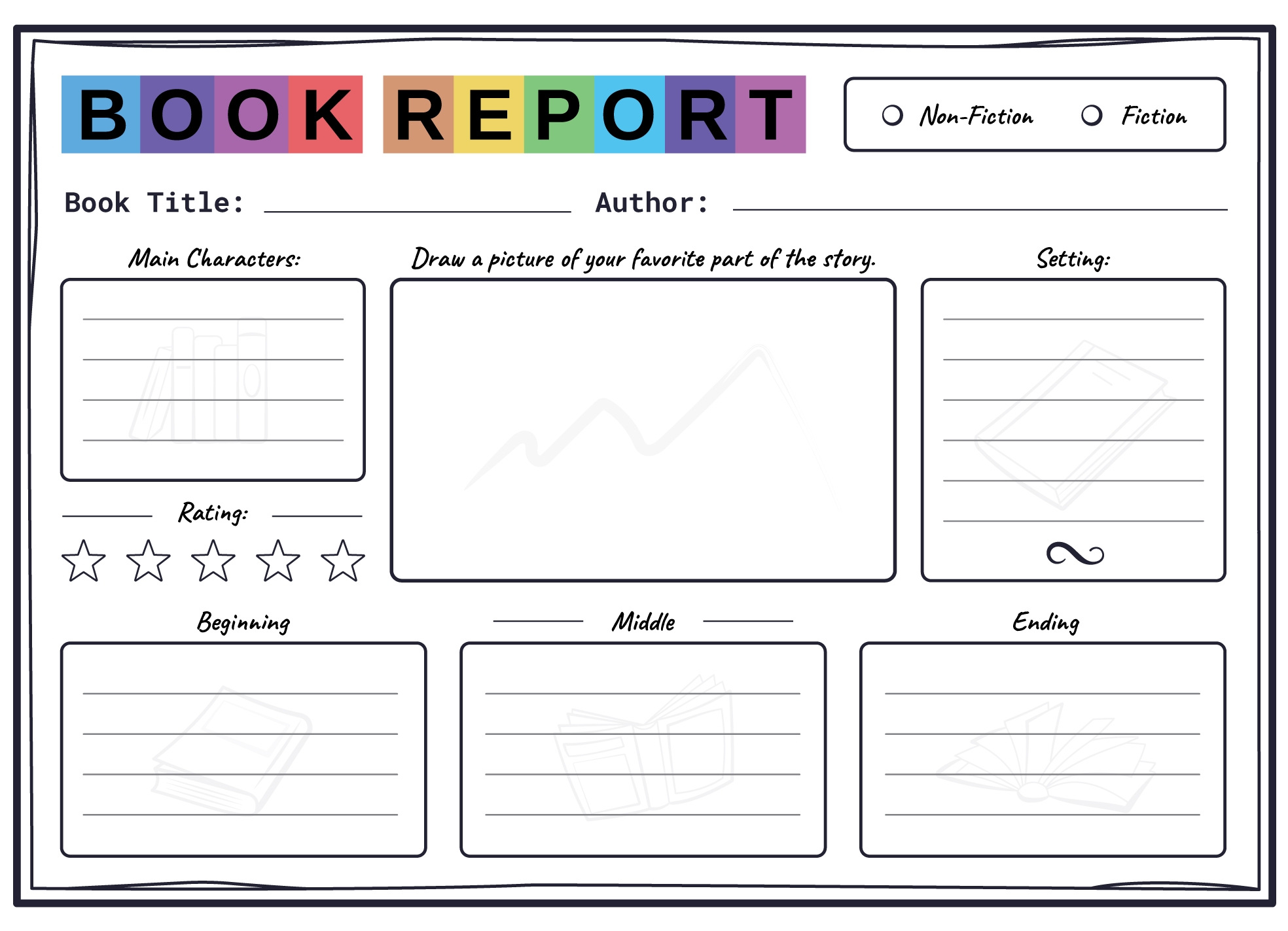Free Printable Book Report Template