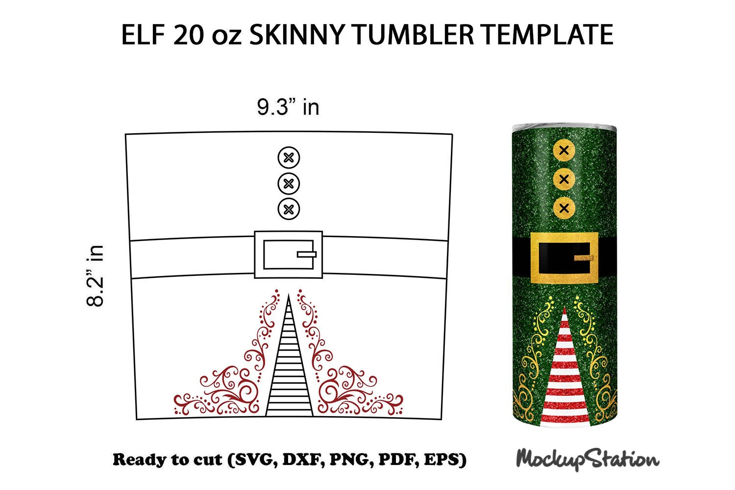 Printable 20 Oz Tumbler Template