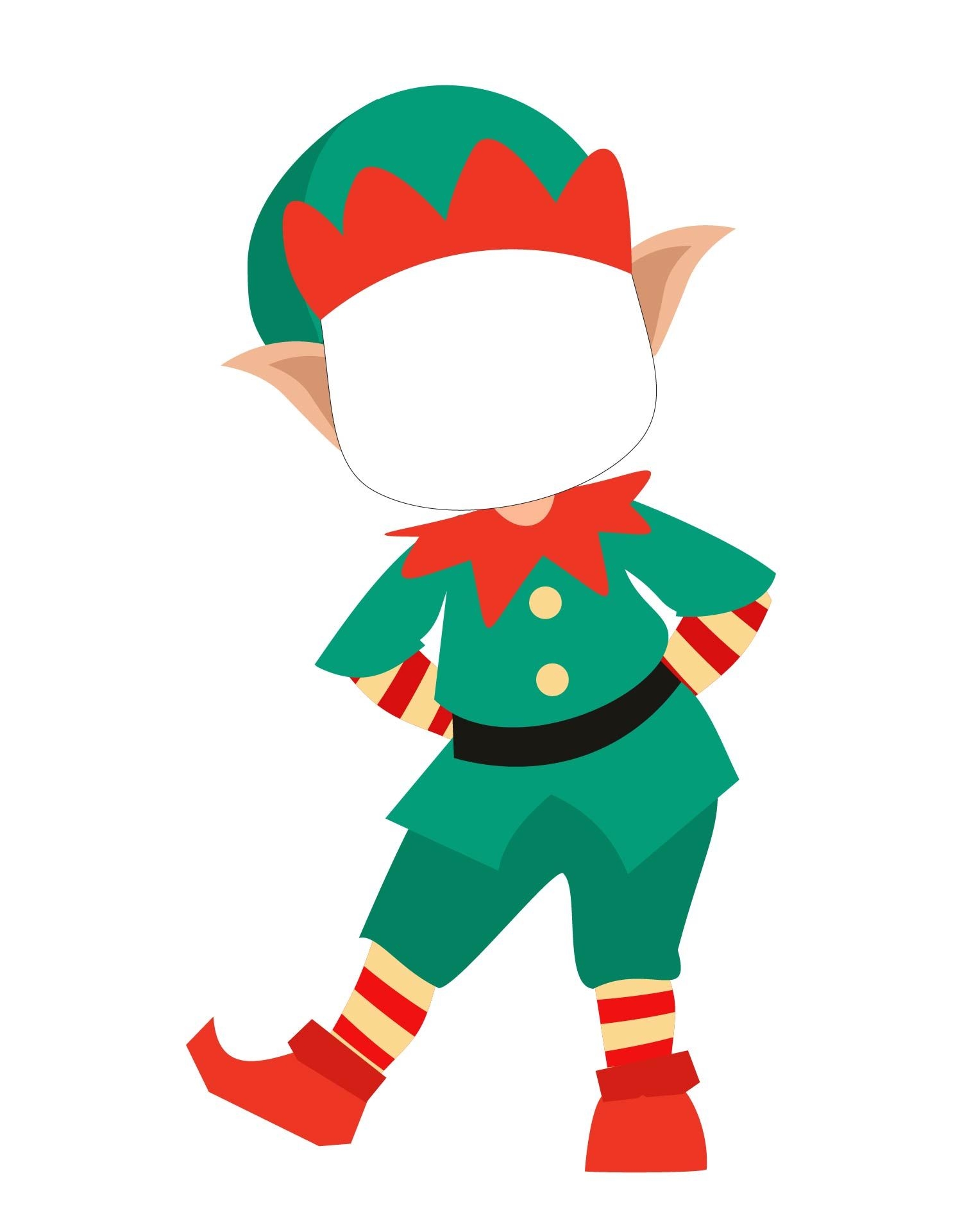 Elf Yourself Blank Printable Template Elf Yourself Elf Printables Free Elf Cartoon