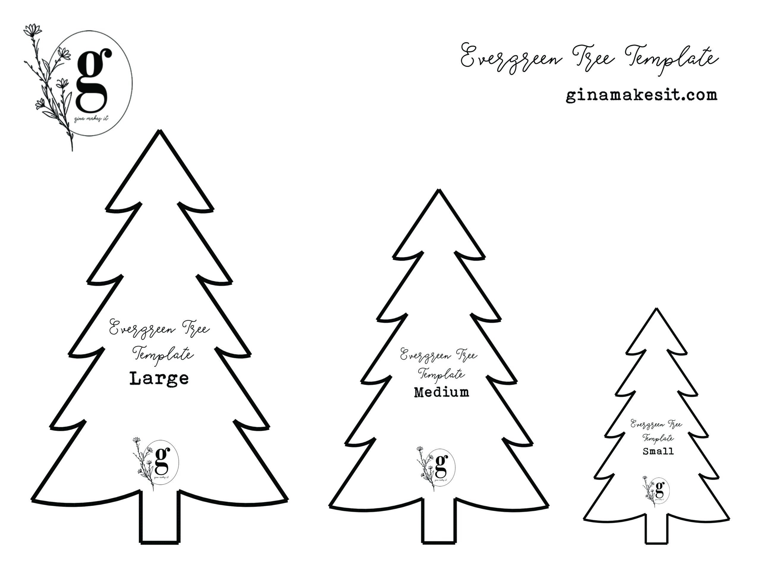 Evergreen Trees Free Template