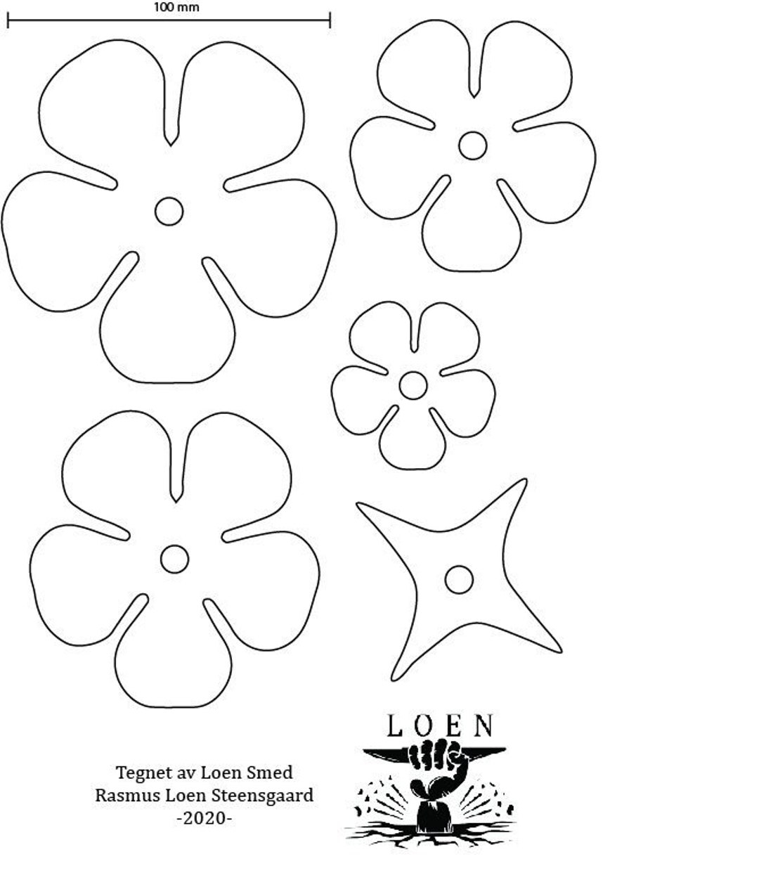 Everlasting Rose DIY Template Valentines Day Gift Hand Made Hand Forged Iron Stainless Steel Free Shipping Etsy