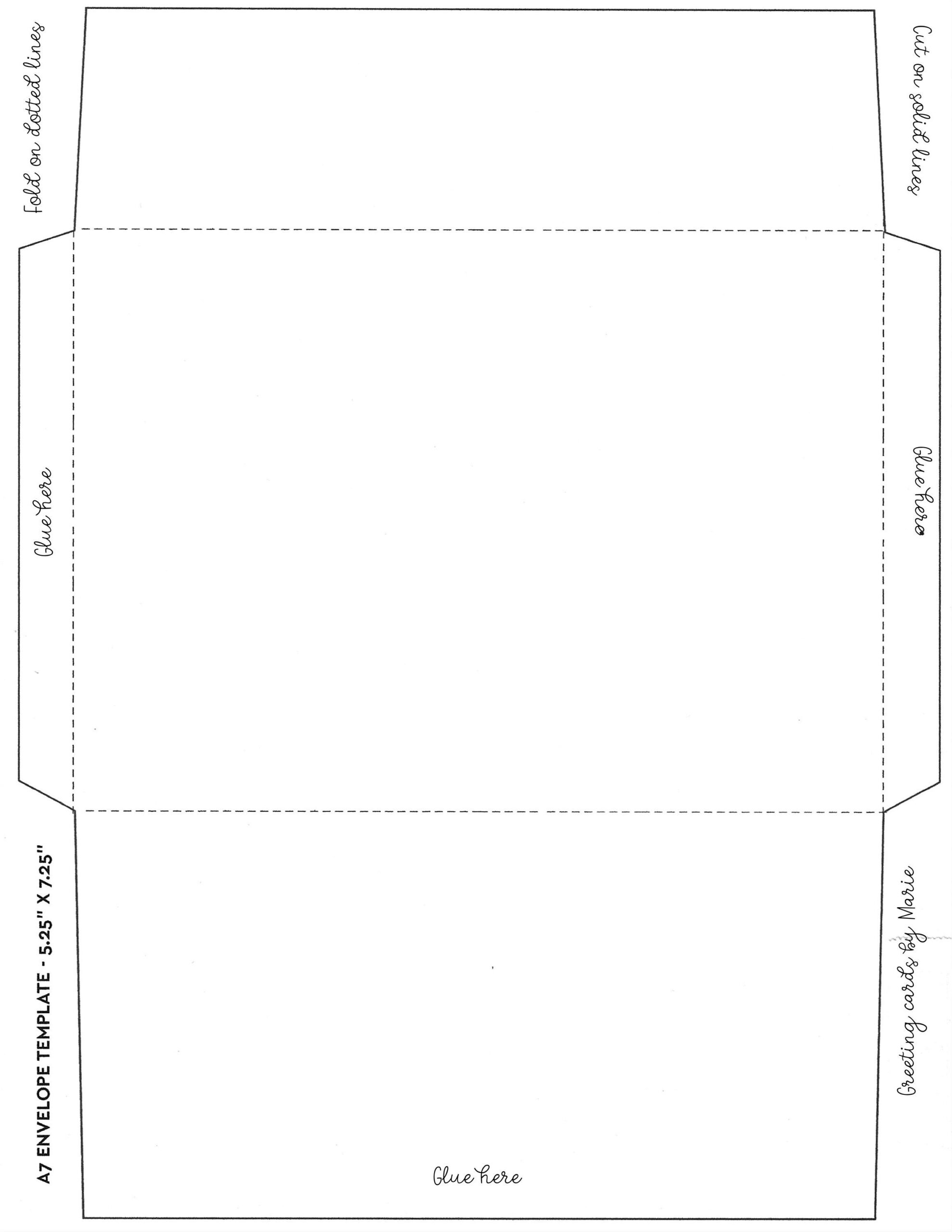 A7 Envelope Template Printable