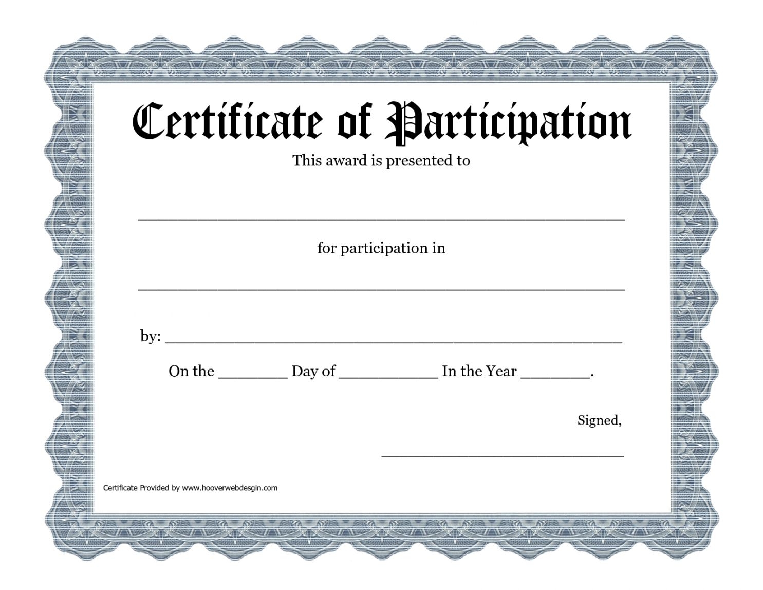 Printable Parenting Class Certificate Of Completion Template