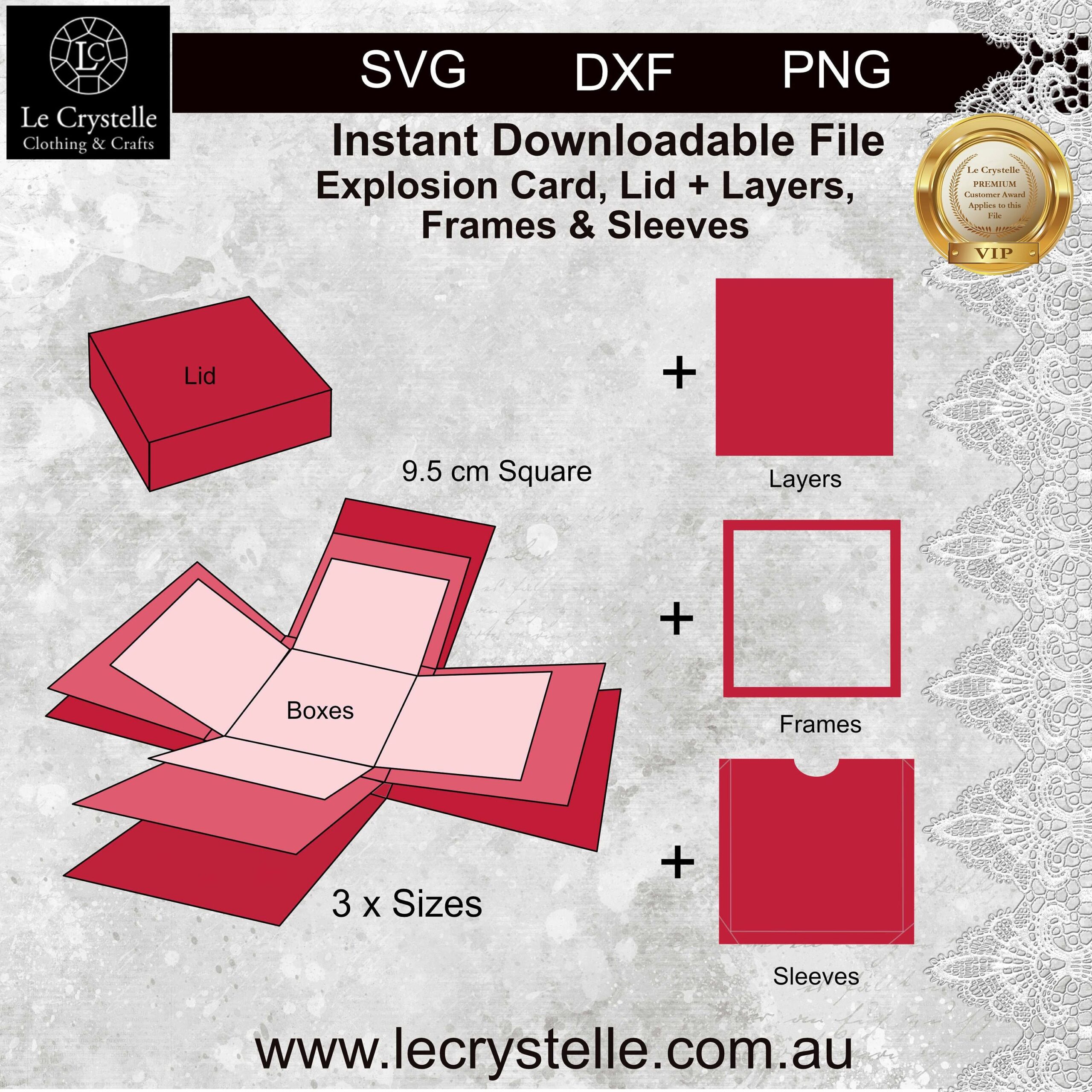 Printable Exploding Box Template 12X12