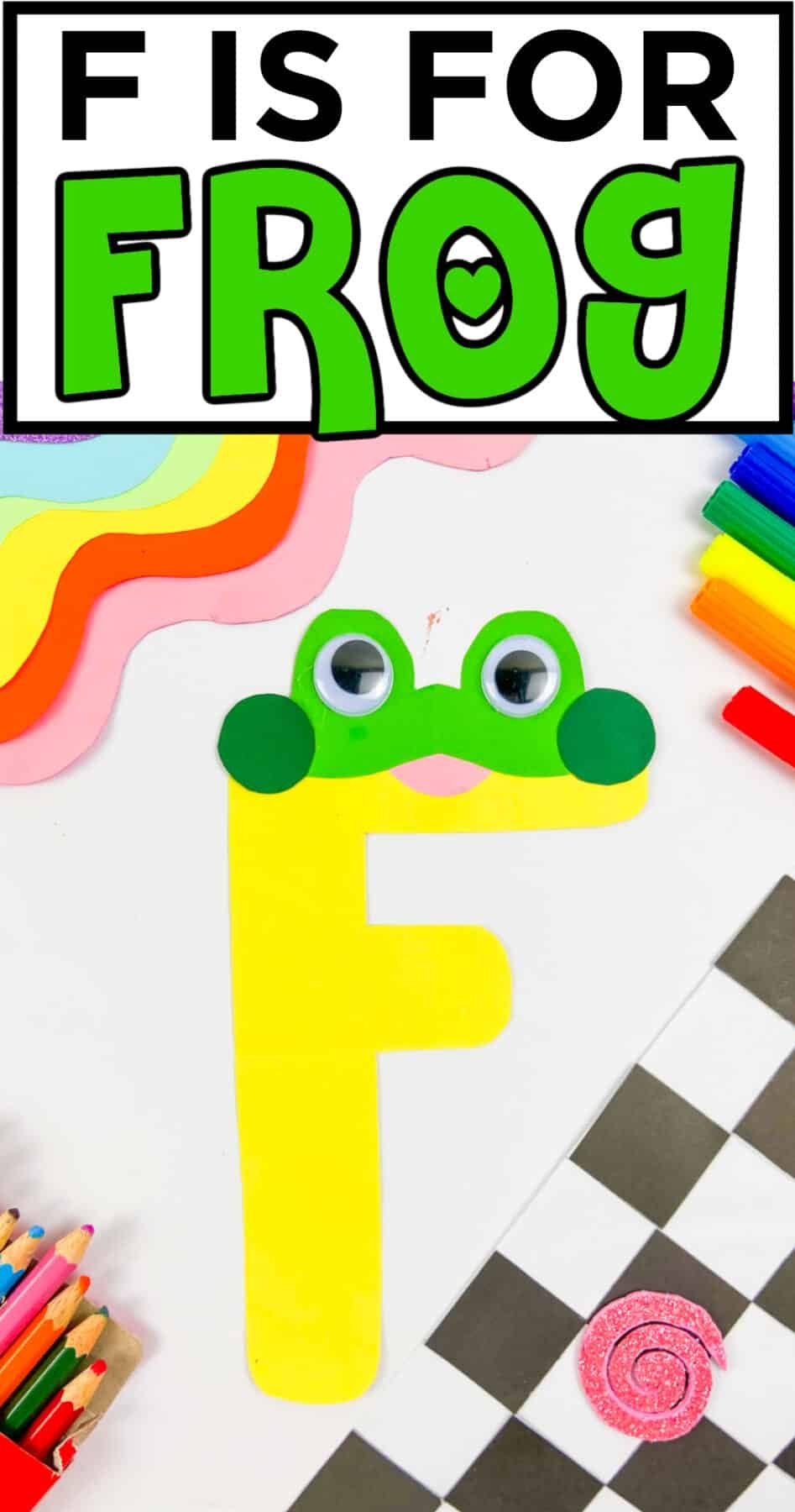 F Is For Frog Craft With Printable Letter F Made With HAPPY