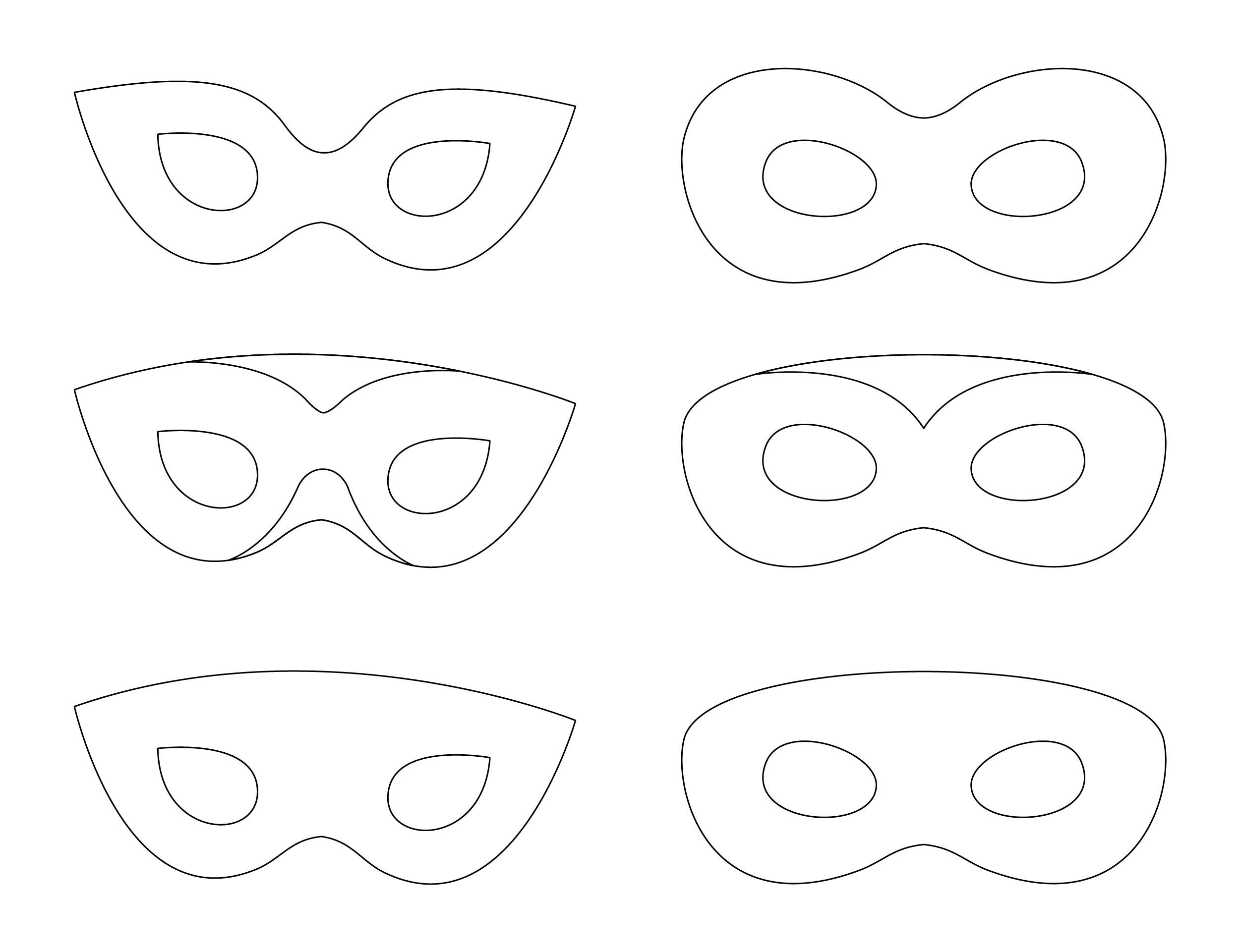 Blank Mask Template Printable