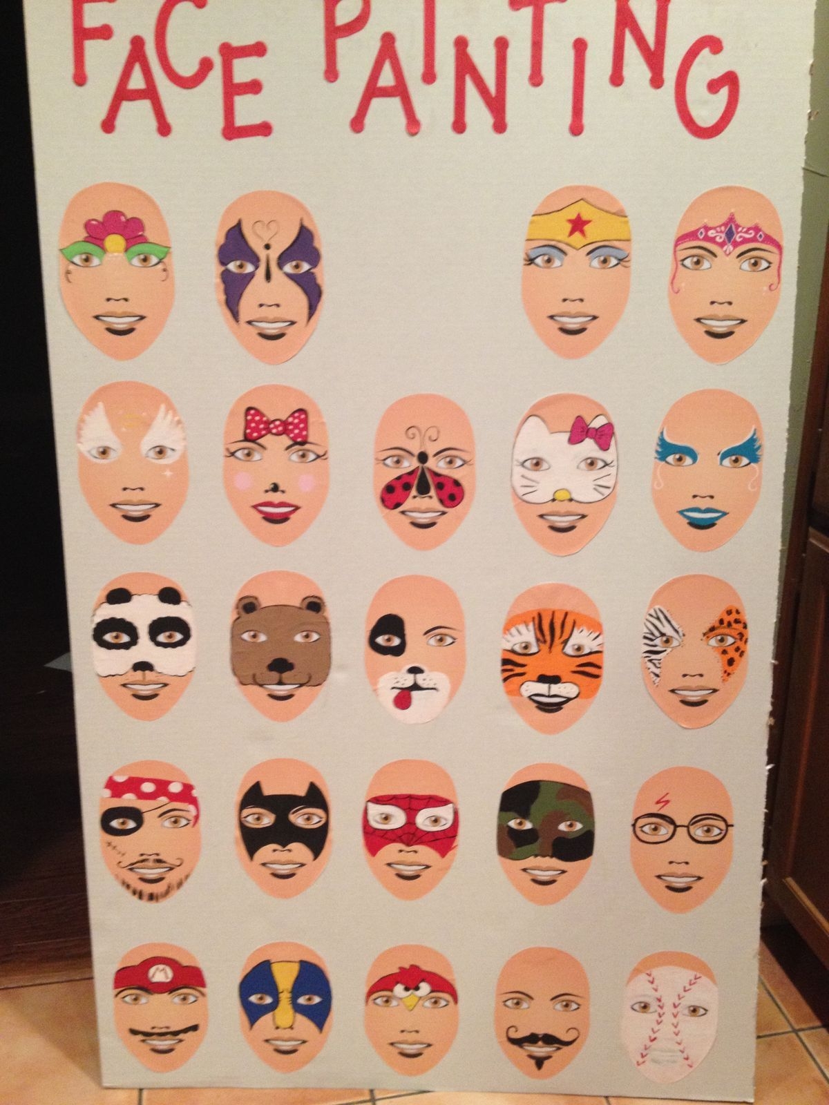 Basic Printable Easy Face Painting Templates