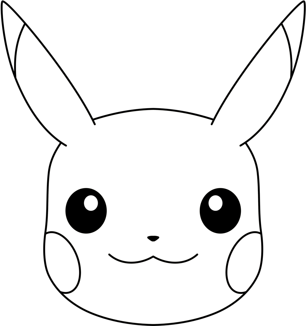 Face Png Transparent Images Pluspng Pluspngcom Ryanthescooterguy Pikachu Face Black And White png Download Transparen Pikachu Pokemon Faces Pokemon Birthday