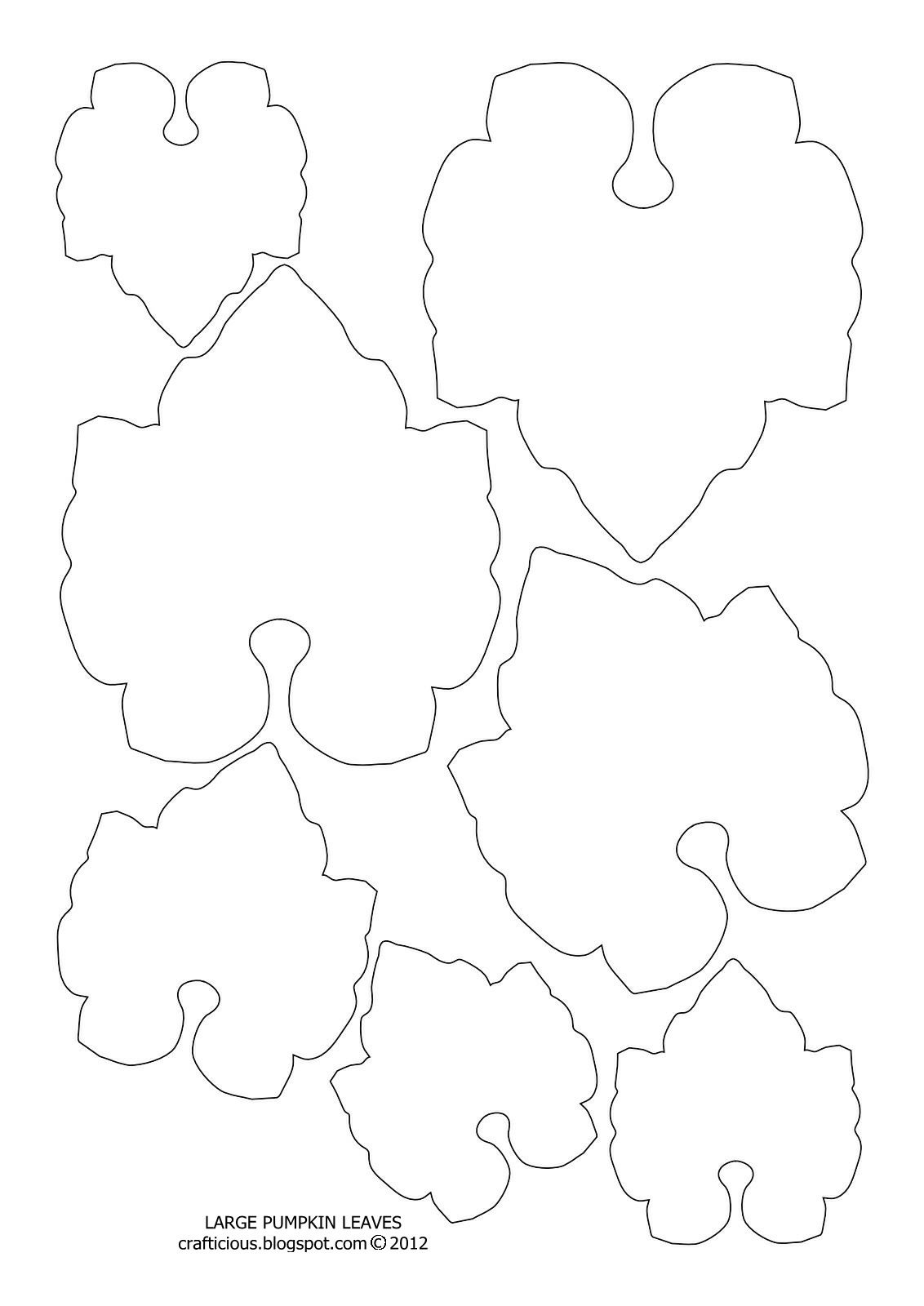 Pumpkin Leaf Template Printable