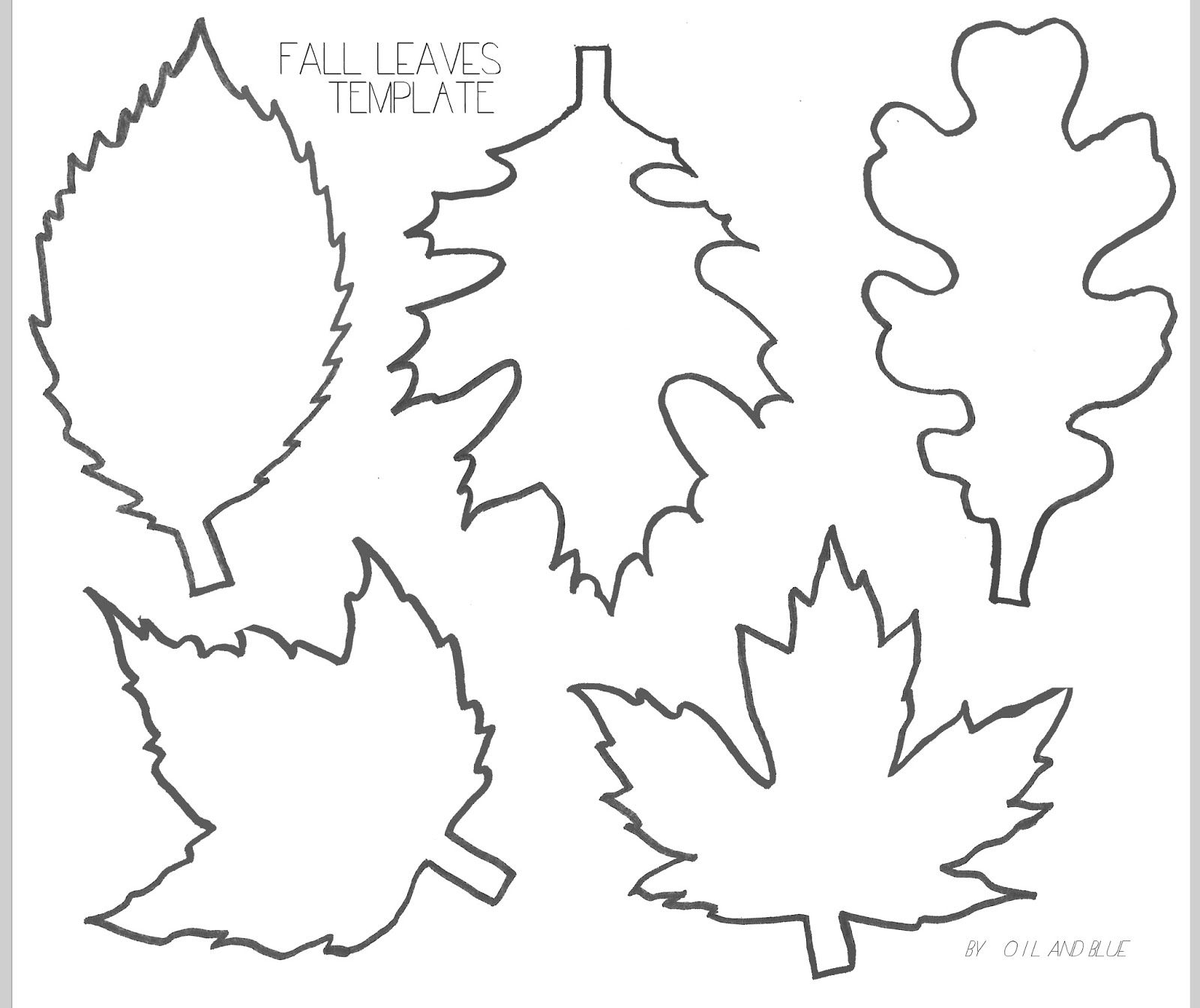 Fall Leaf Template Free Printable