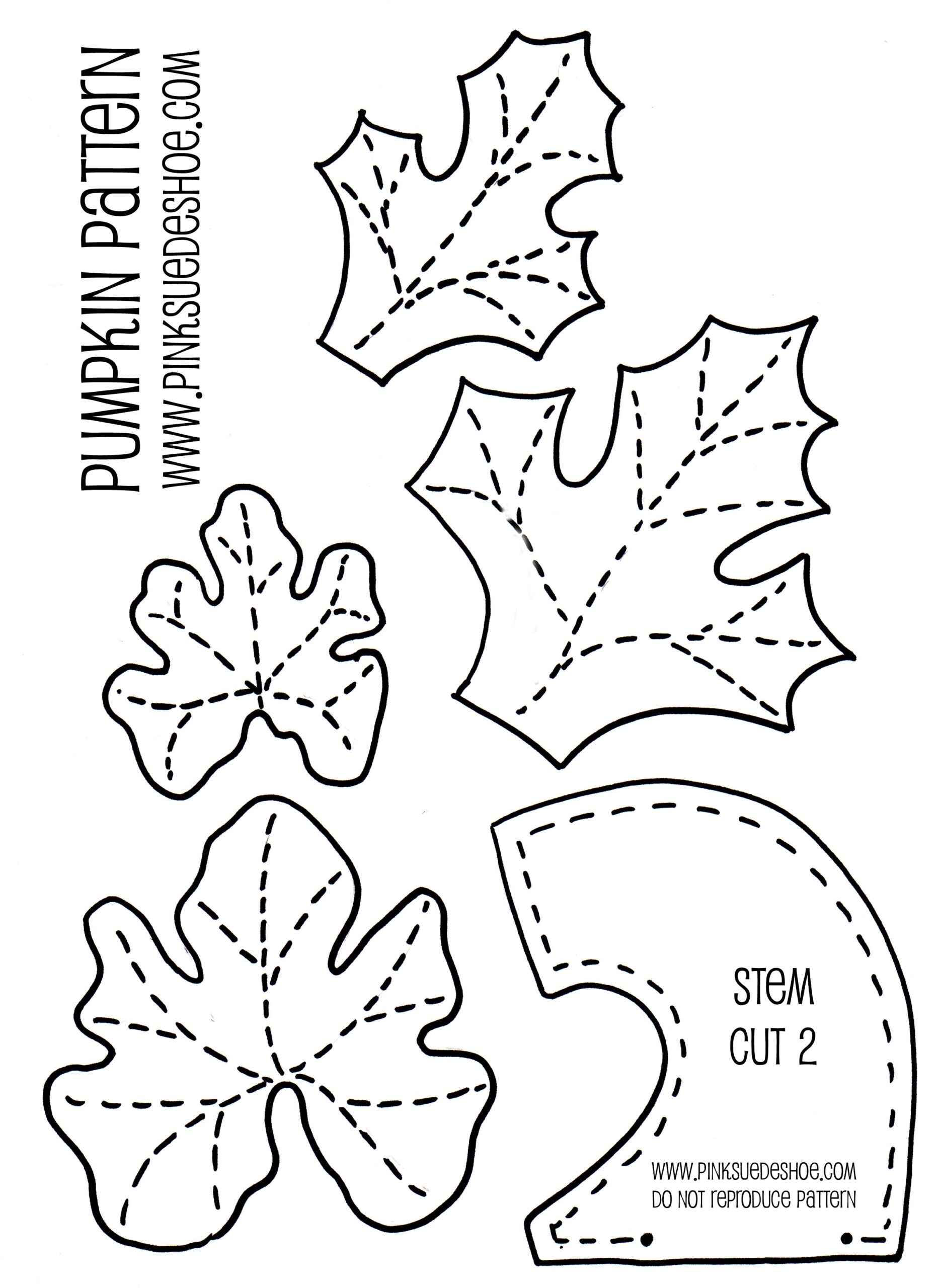 Pumpkin Leaf Template Printable