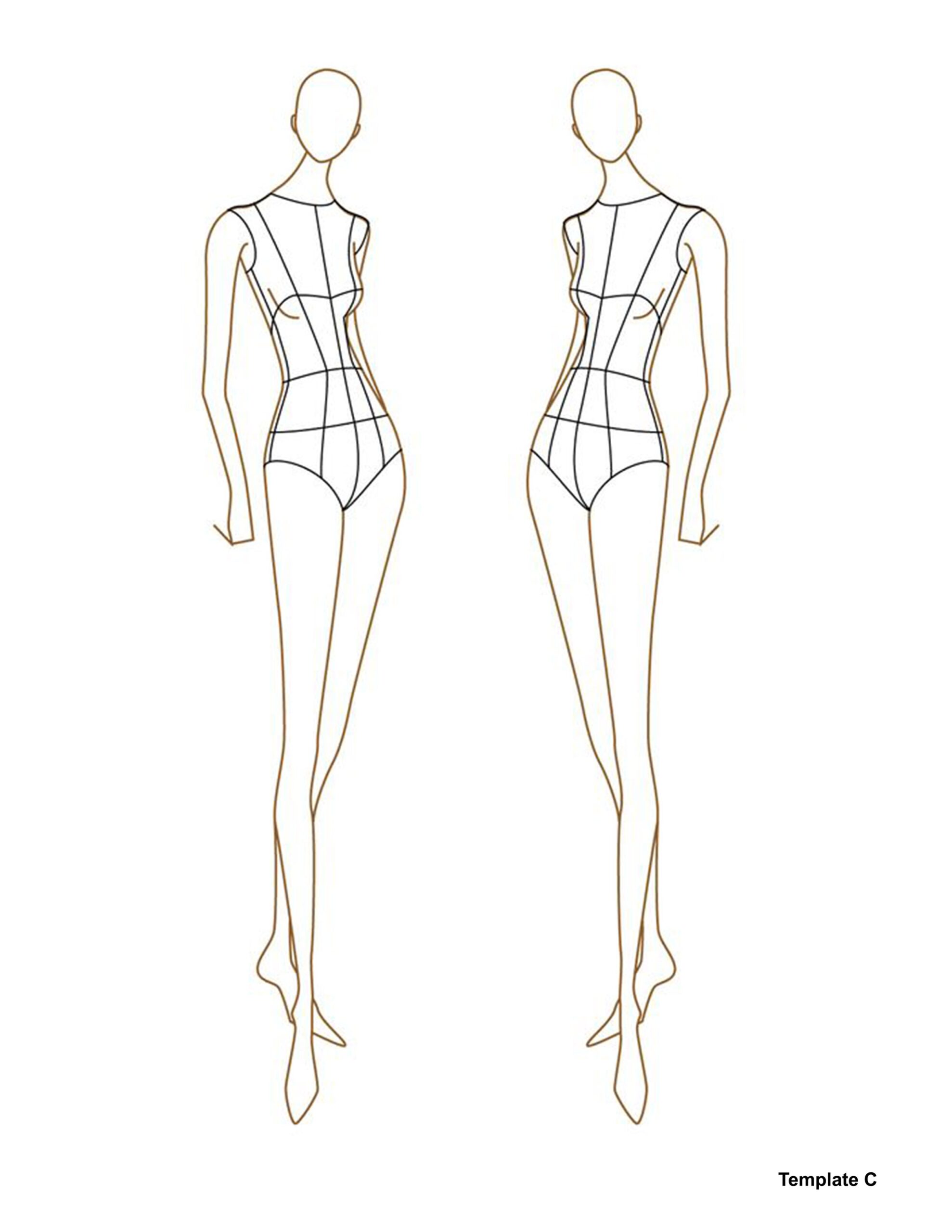 Printable Blank Fashion Design Templates