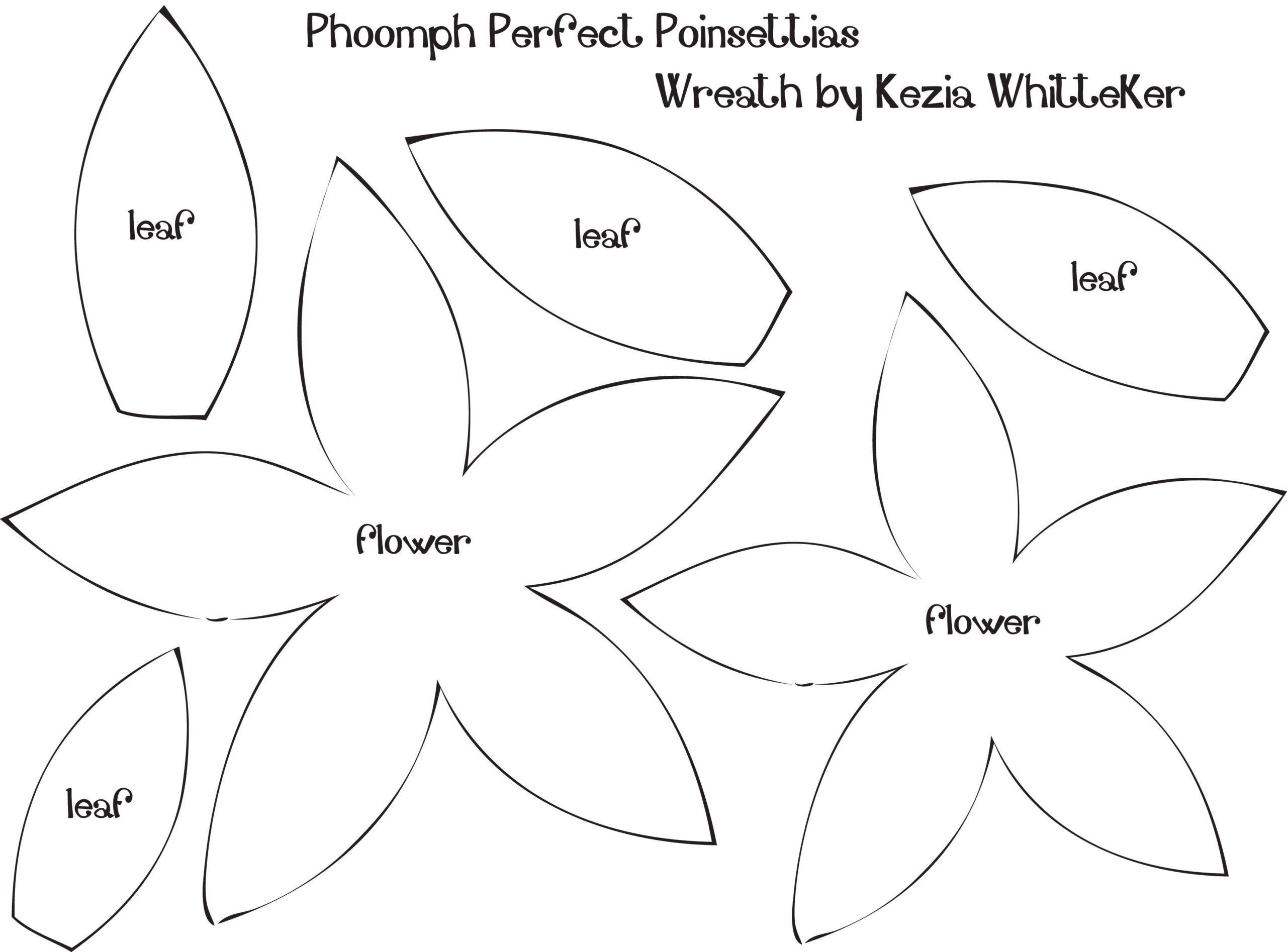 Felt Flower Template Flower Templates Printable Flower Template