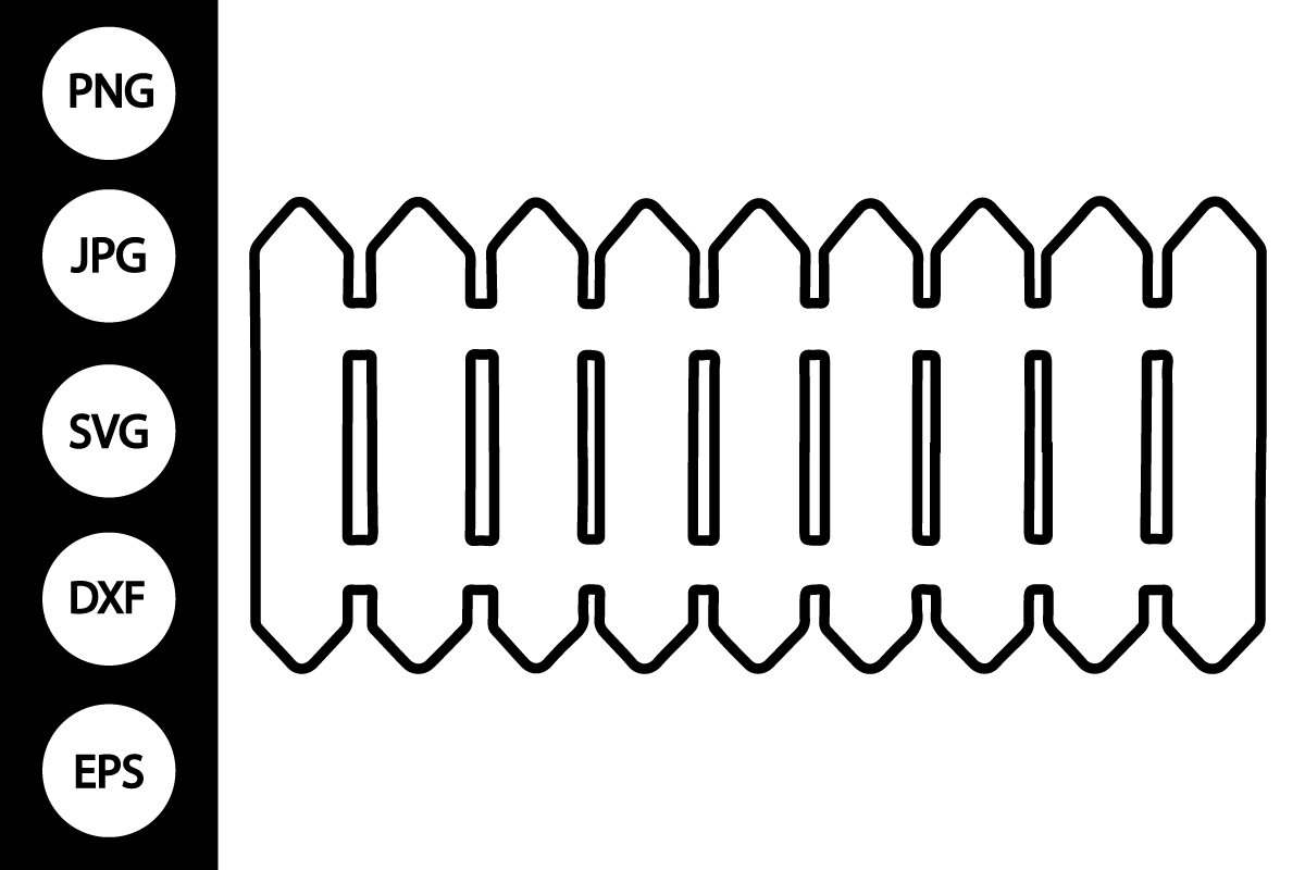 Printable White Picket Fence Template