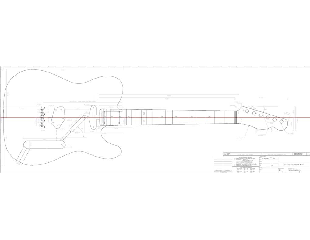 Full Size Printable Guitar Templates