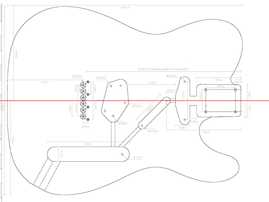 Fender Telecaster Guitar Templates Electric Herald