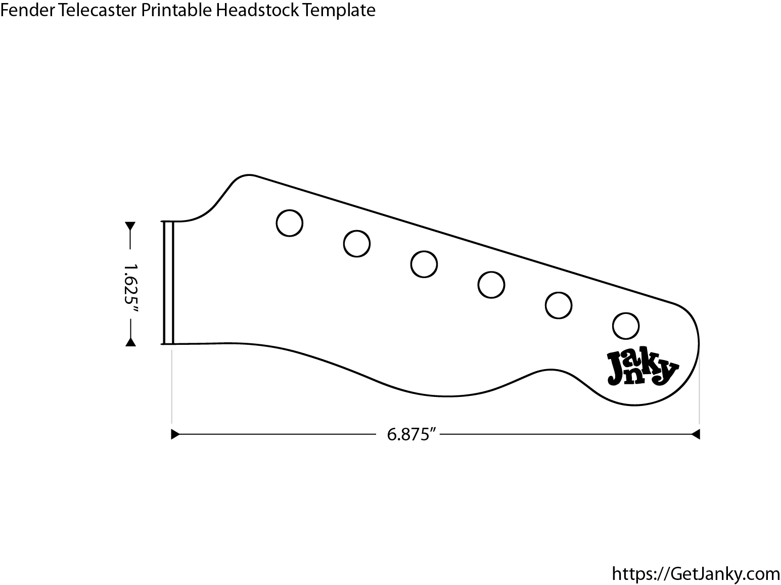 Full Size Printable Guitar Templates