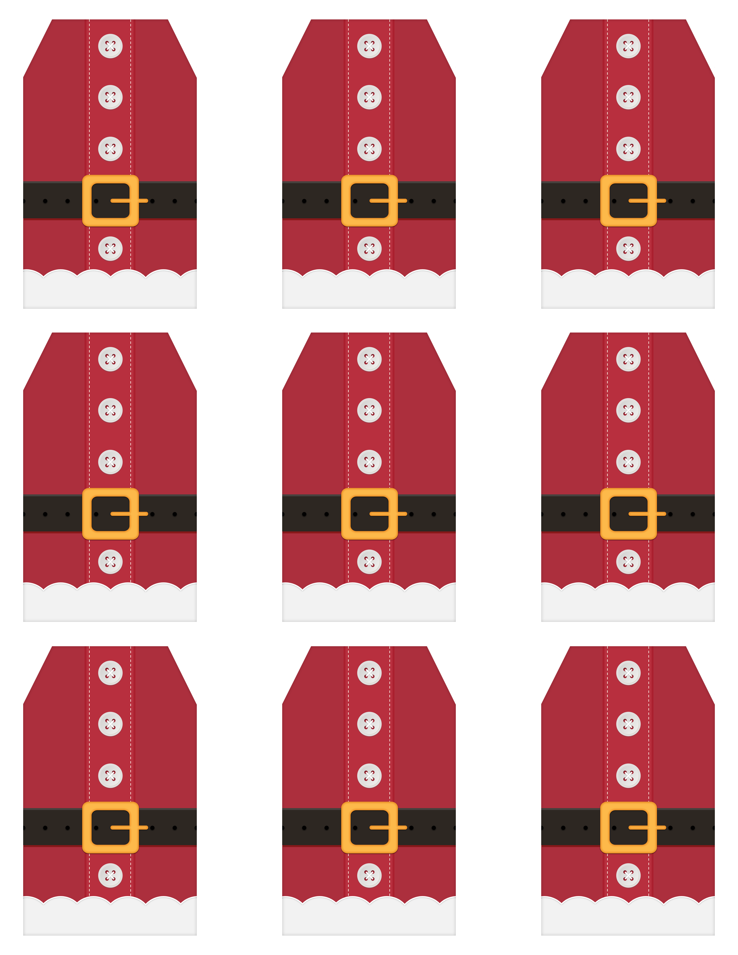 Festive Santa Suit Gift Tags For The Holidays
