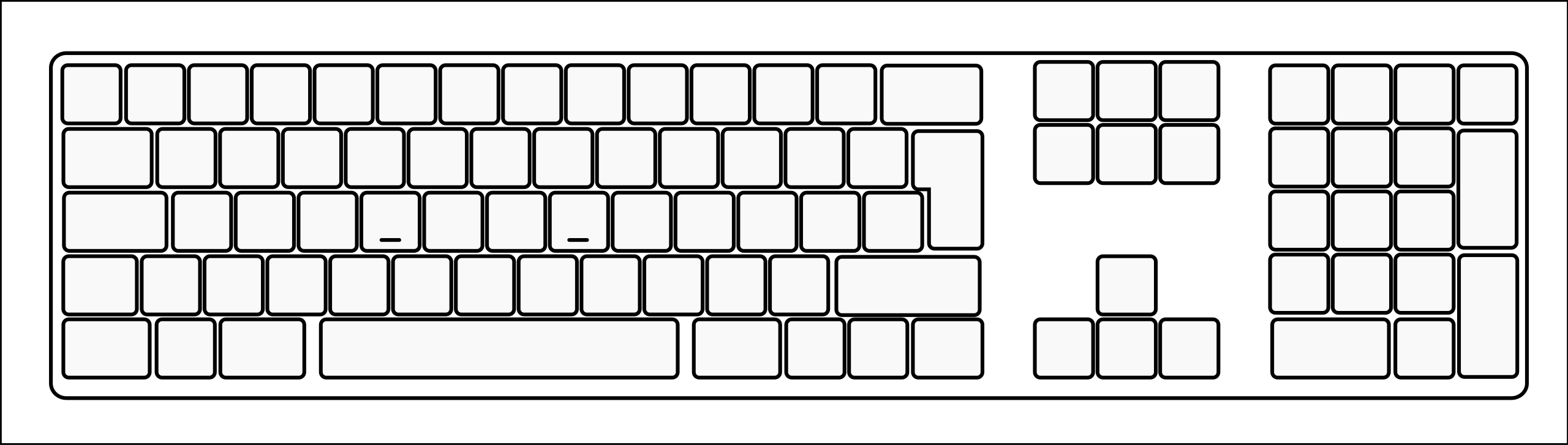 Blank Full Size Printable Keyboard Template