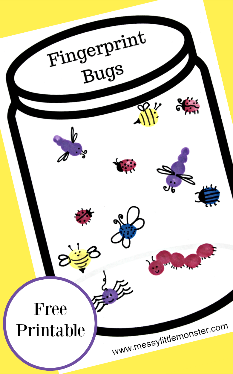 Printable Bug Jar Template