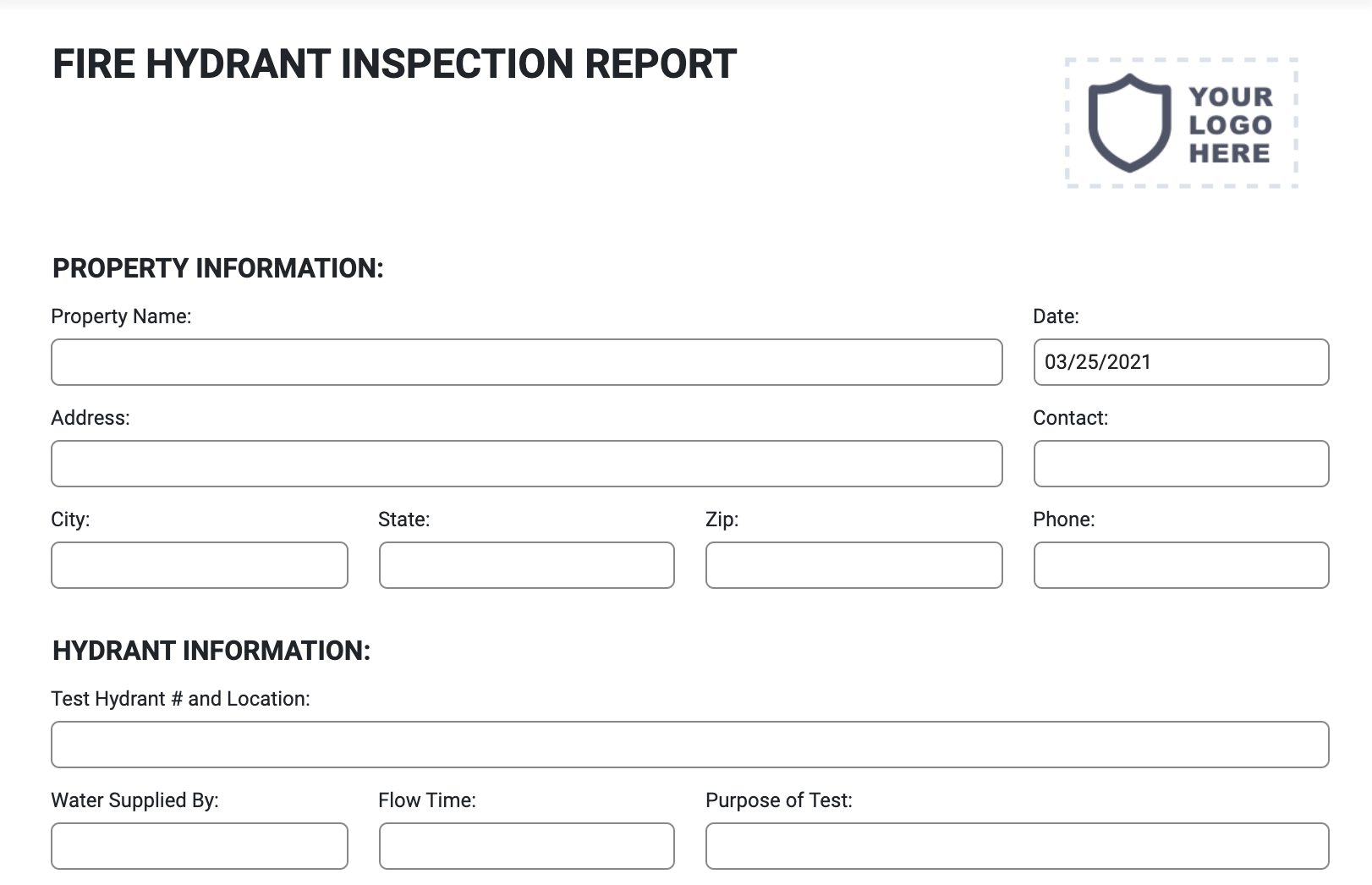 Fire Hydrant Inspection Form Joyfill