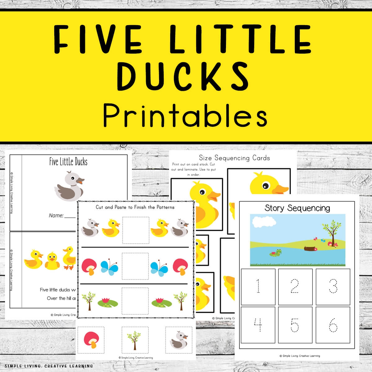 Five Little Ducks Printables Simple Living Creative Learning