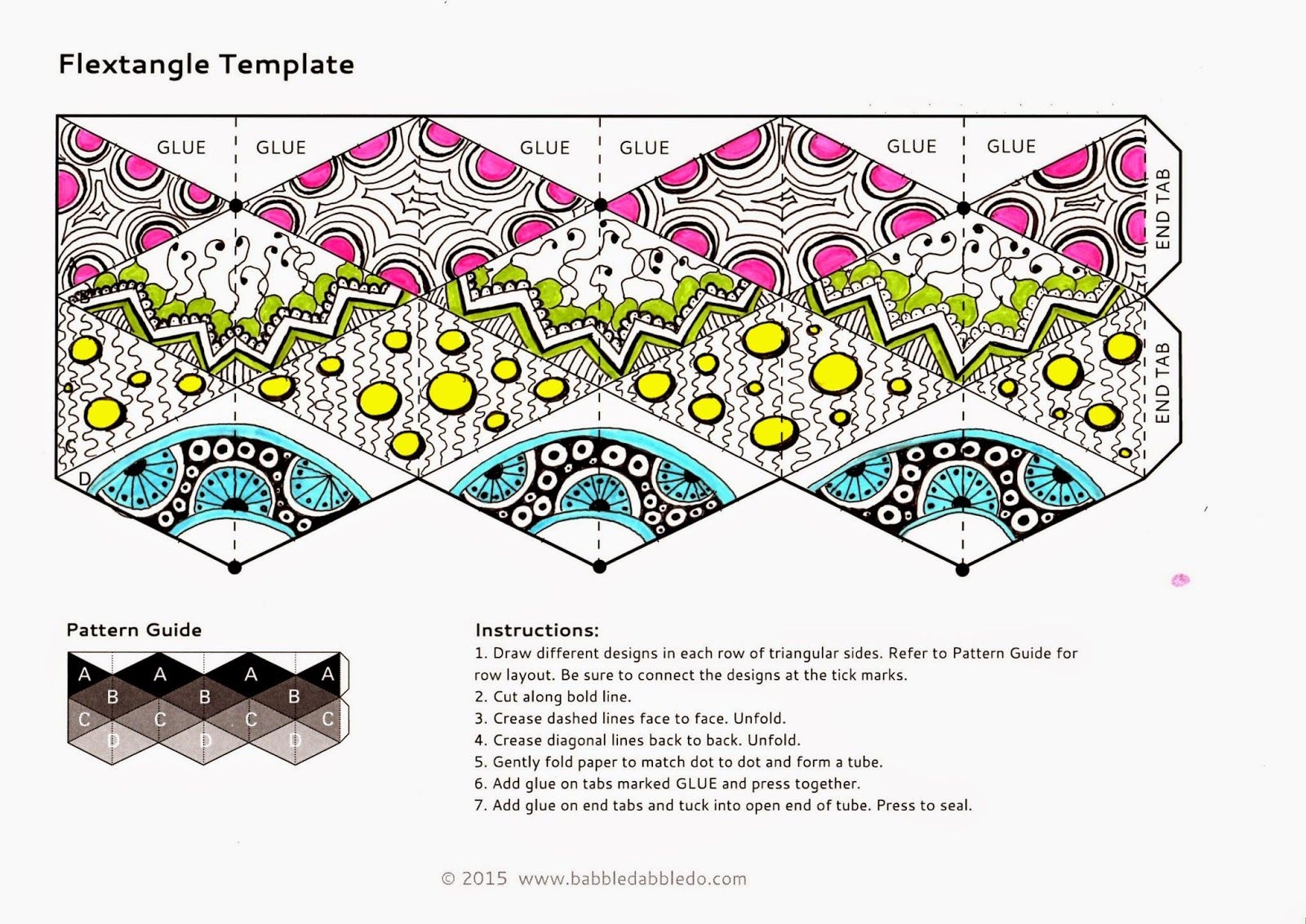 Flextangle Template Fun Paper Craft