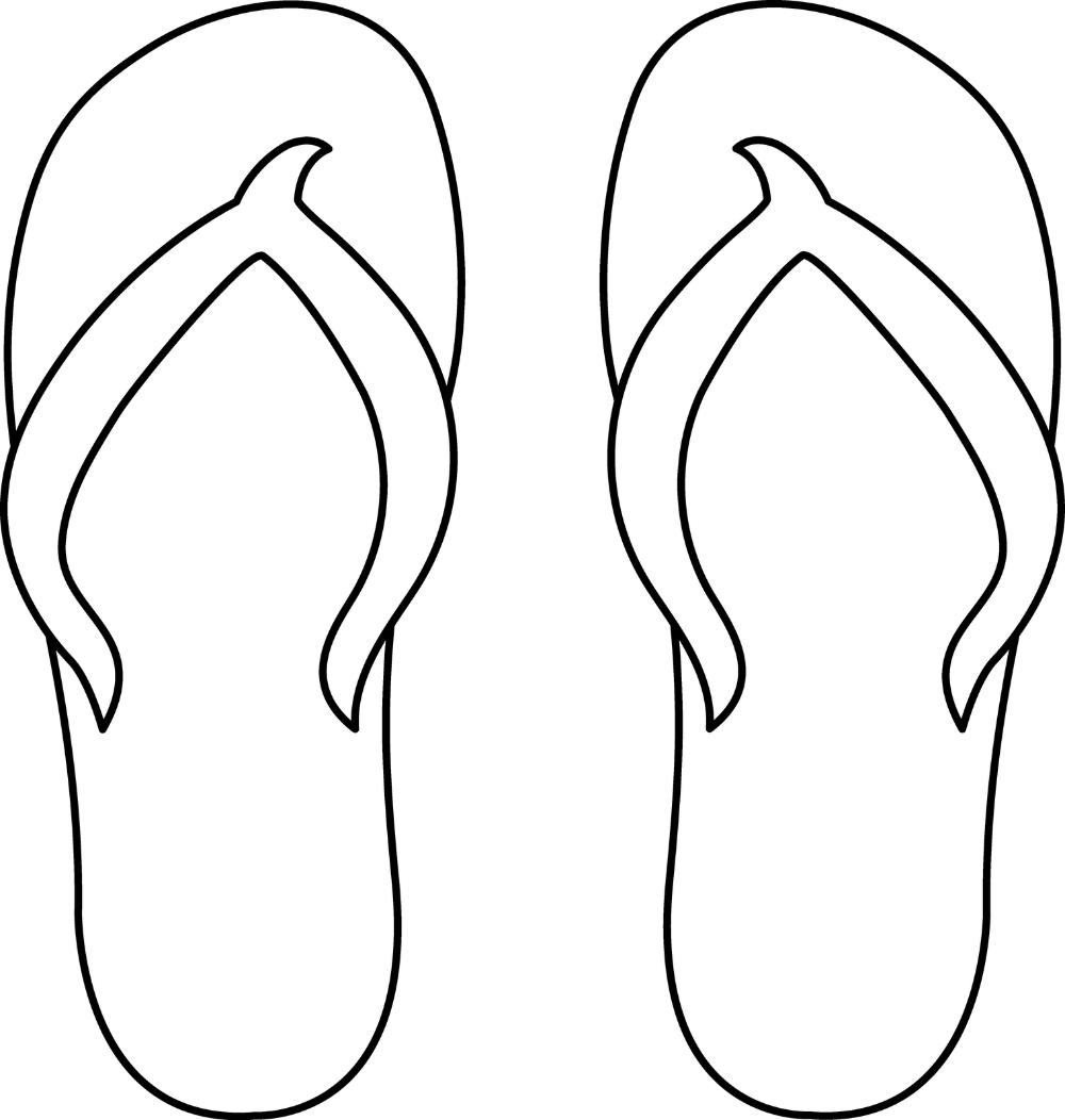 Flip Flop Coloring Template Desenhos Para Pintar Desenhos Para Imprimir Colchas Com Aplique
