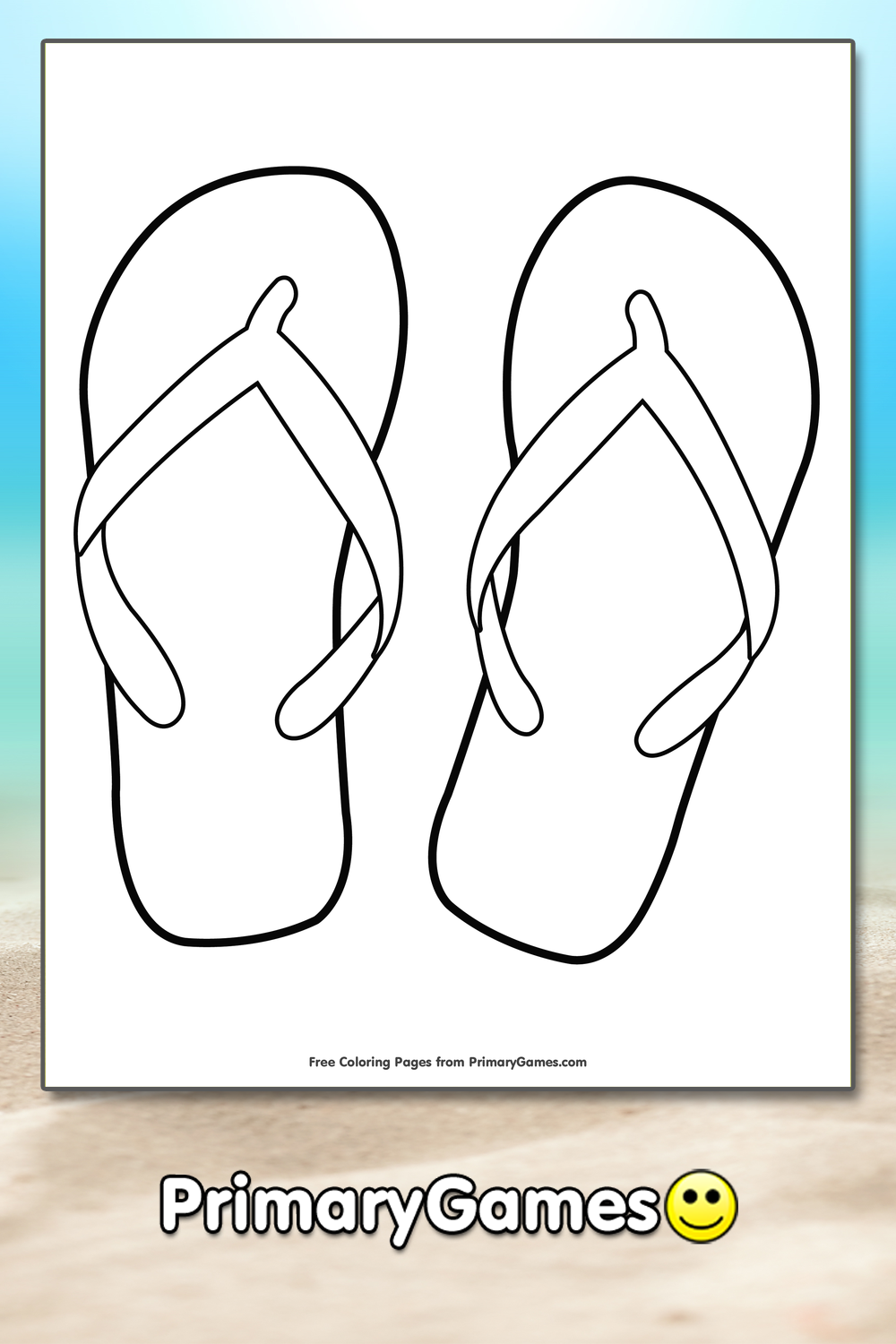 Printable Flip Flop Template