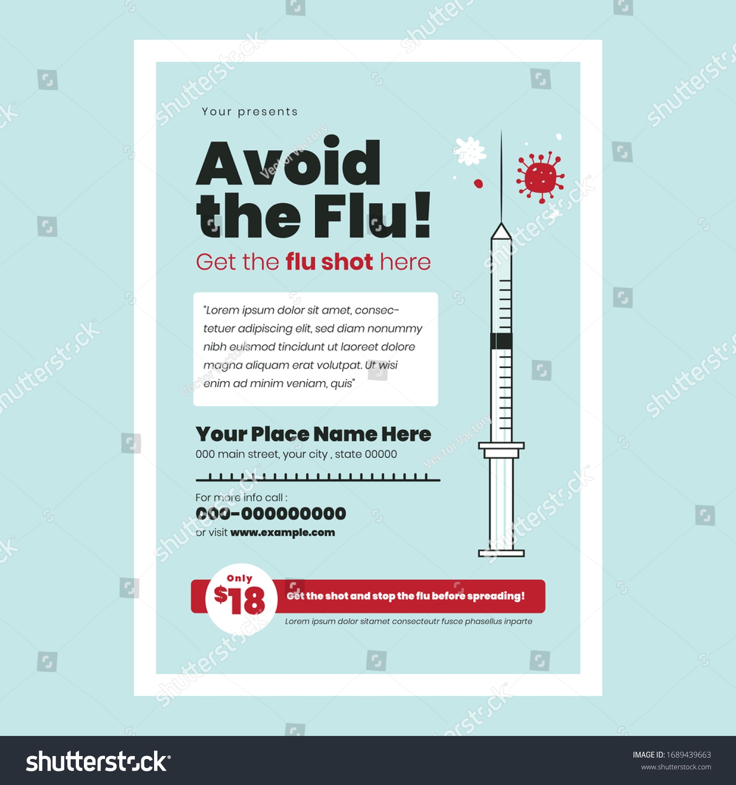 Flu Shot Flyer Stock Photos 166 Images Shutterstock