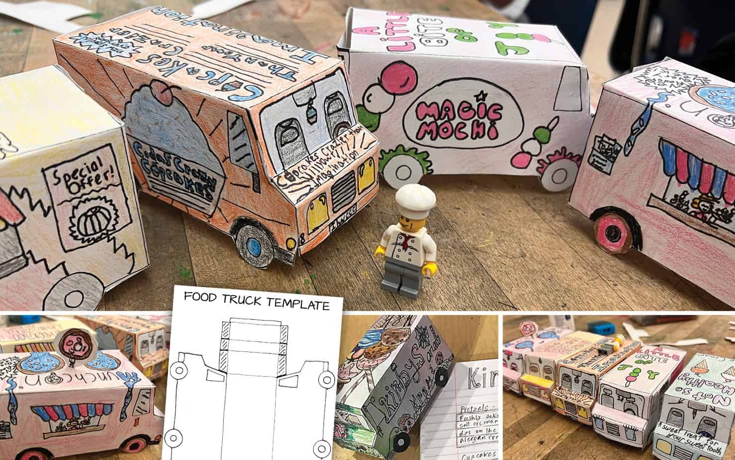 Printable 3D Food Truck Template