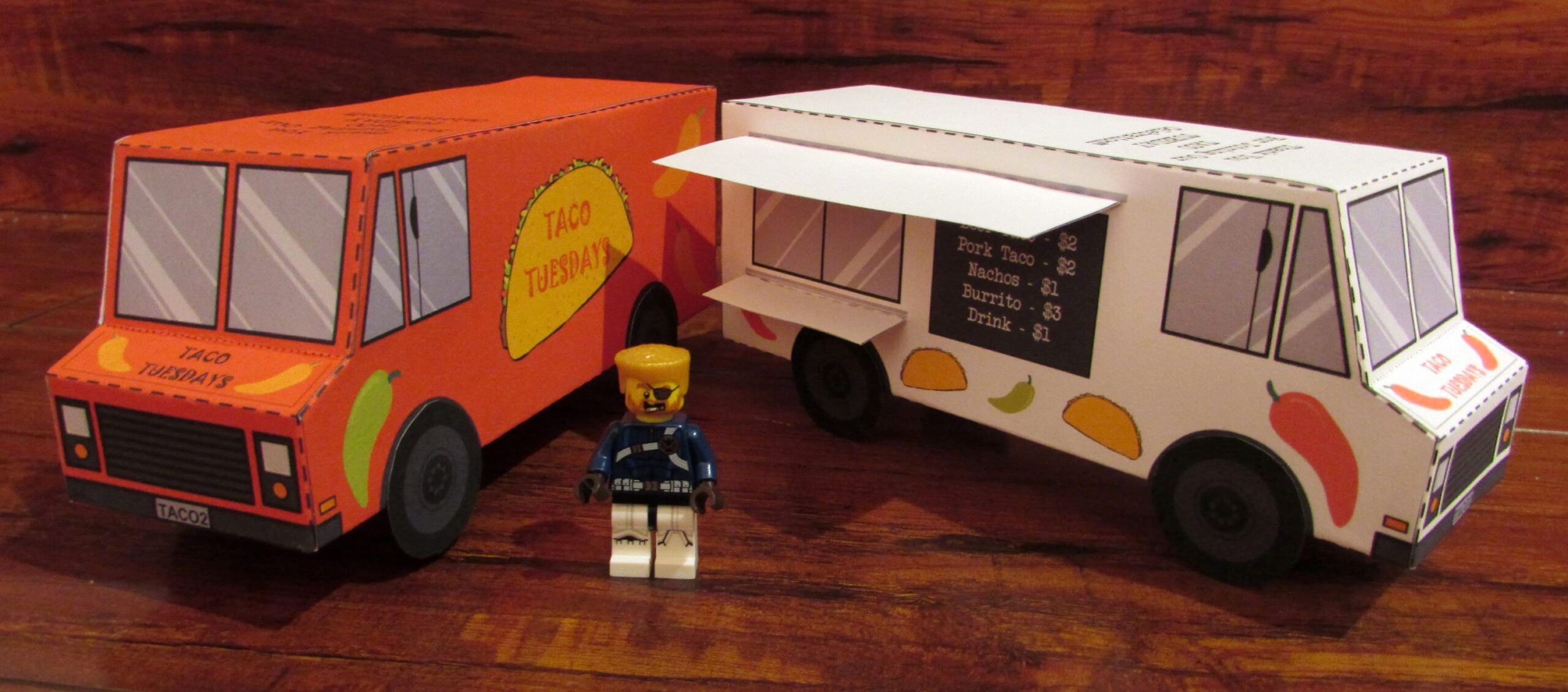 Printable Paper Food Truck Template