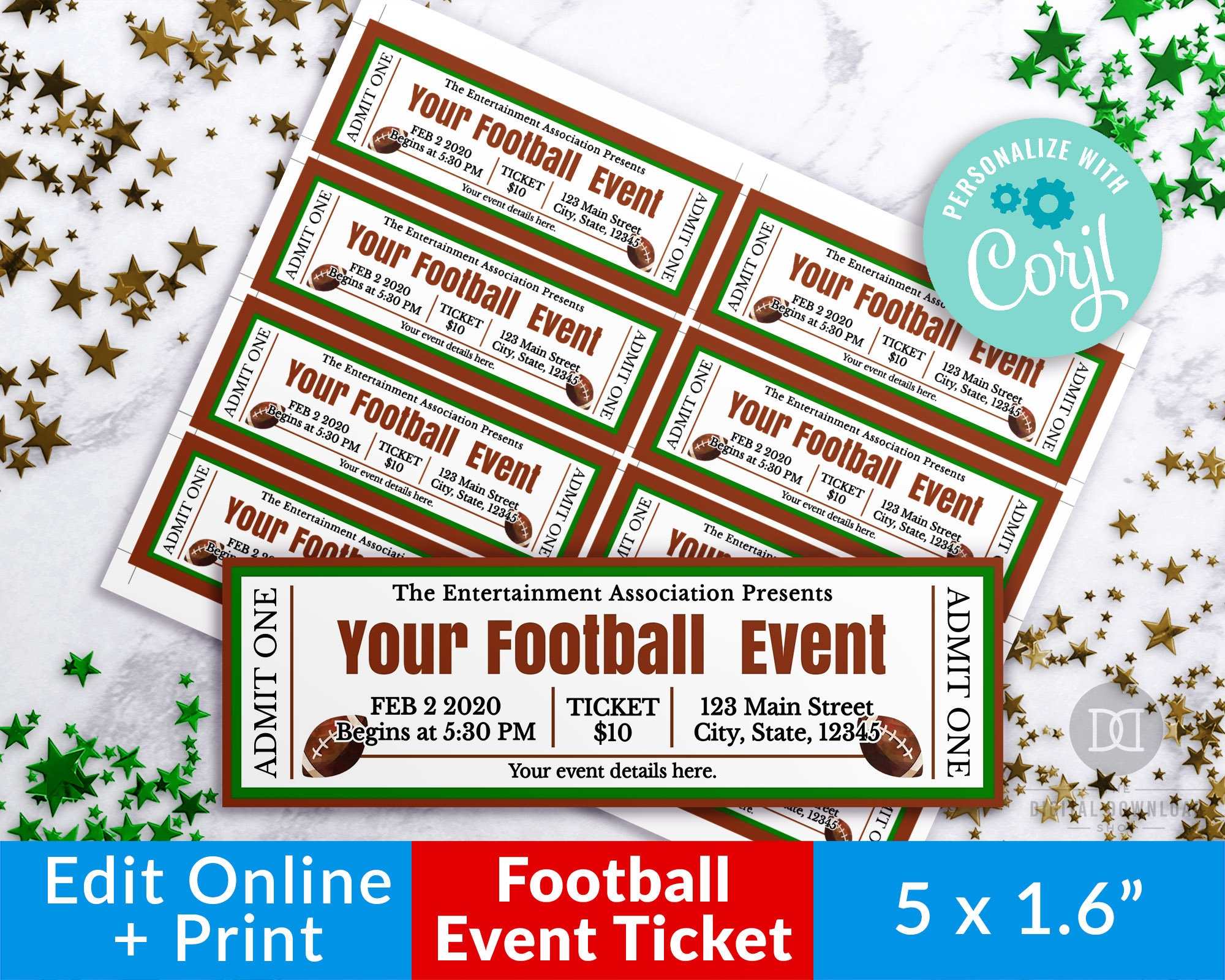 Printable Football Ticket Template