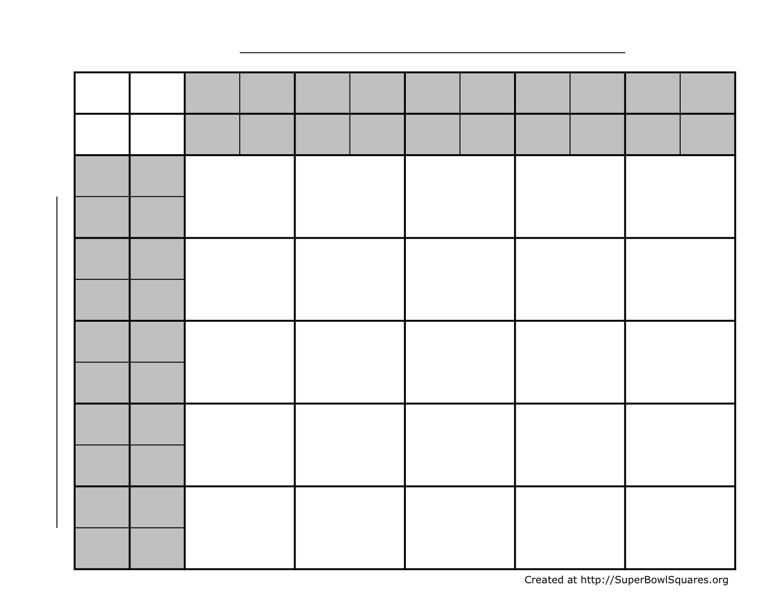 Printable 10 Square Football Pool Template