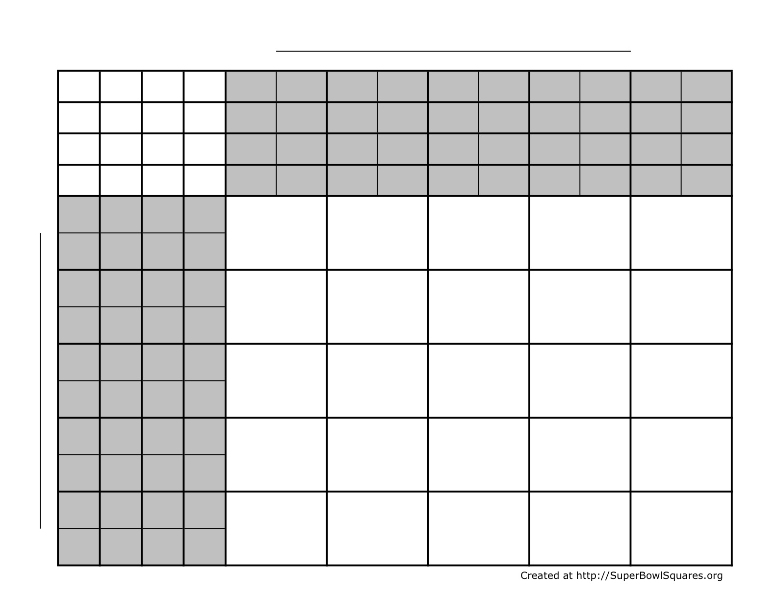 Printable 10 Square Football Pool Template