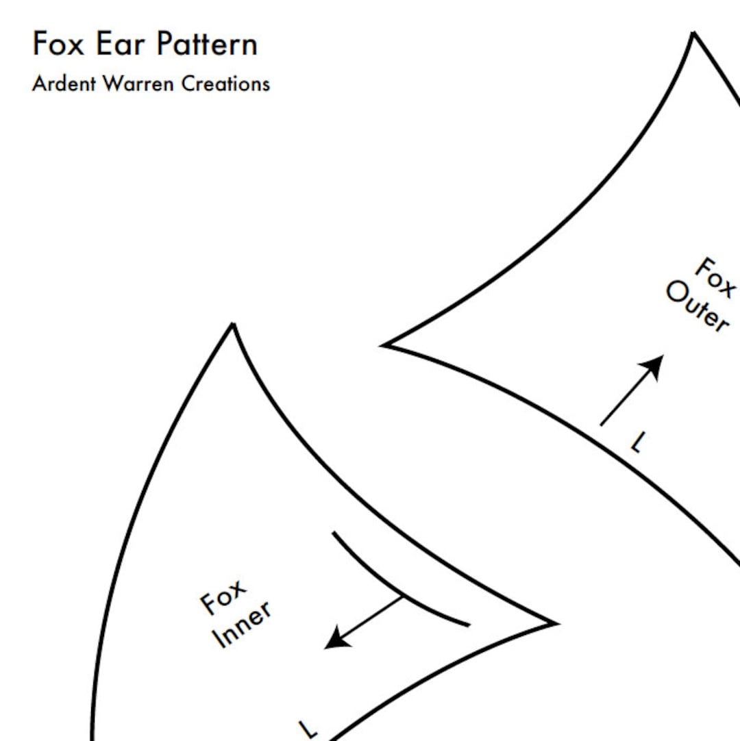 Printable Wolf Ears Template