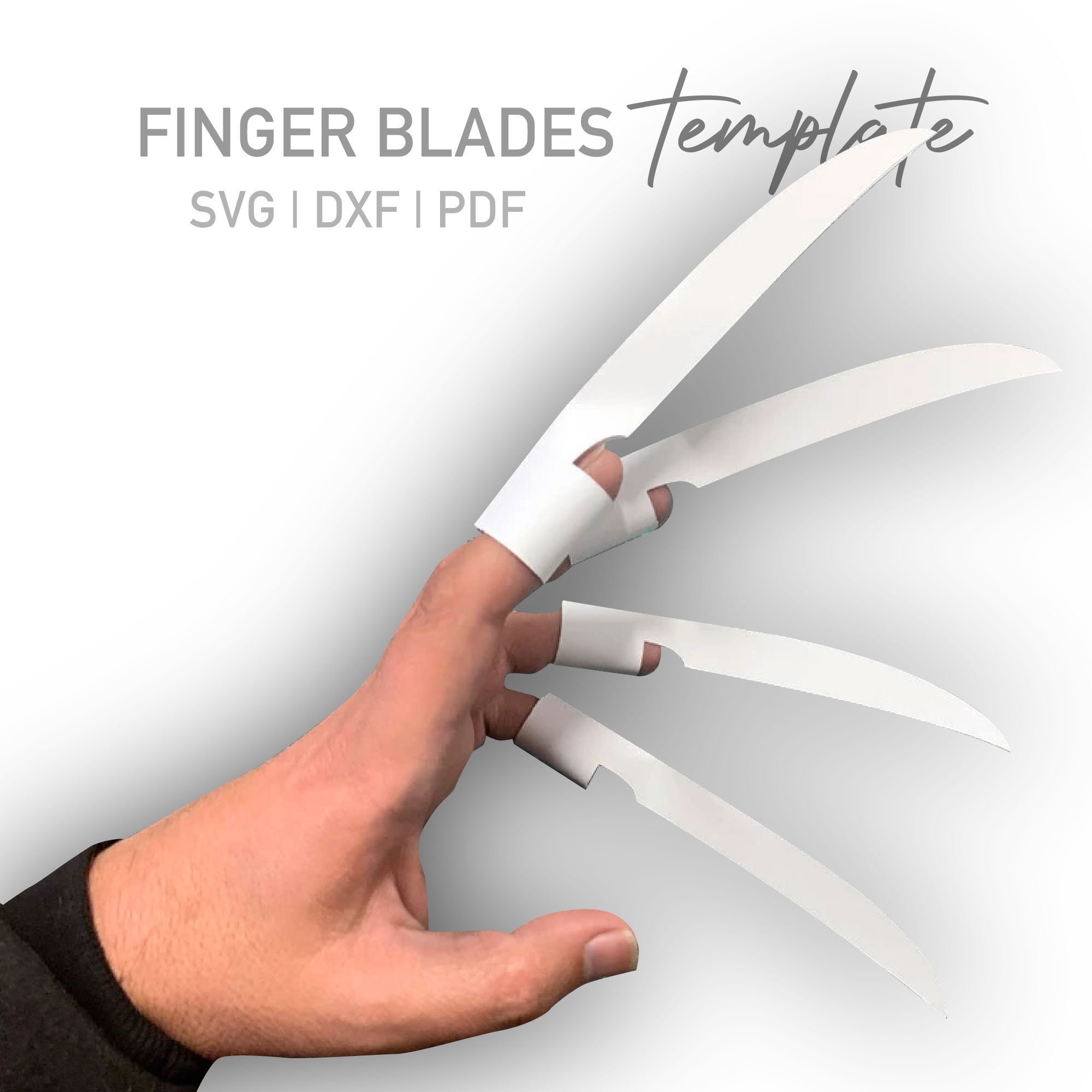Freddy Krueger Glove DIY Template SVG Ideal For Halloween Template Svg Dxf Pdf Etsy